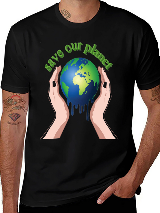 Camiseta Negra Salva Nuestro Planeta