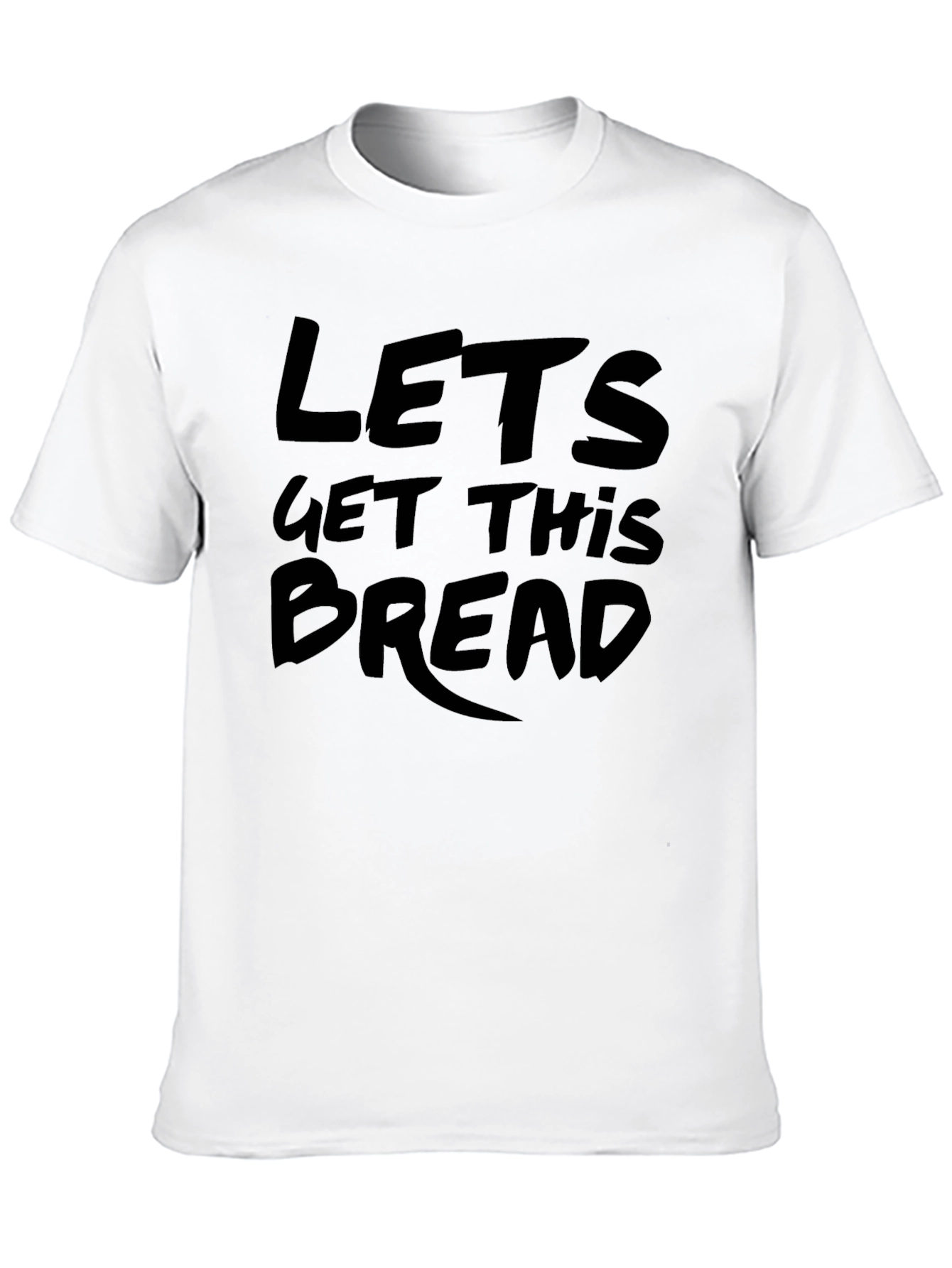 Camiseta Negra con Estampado Lets Get This Bread