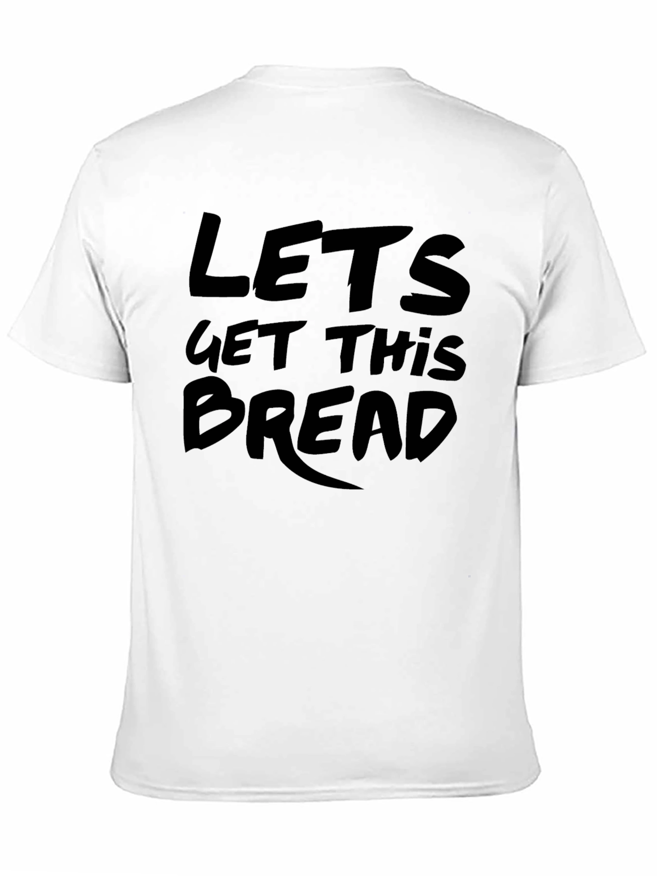 Camiseta Negra con Estampado Lets Get This Bread