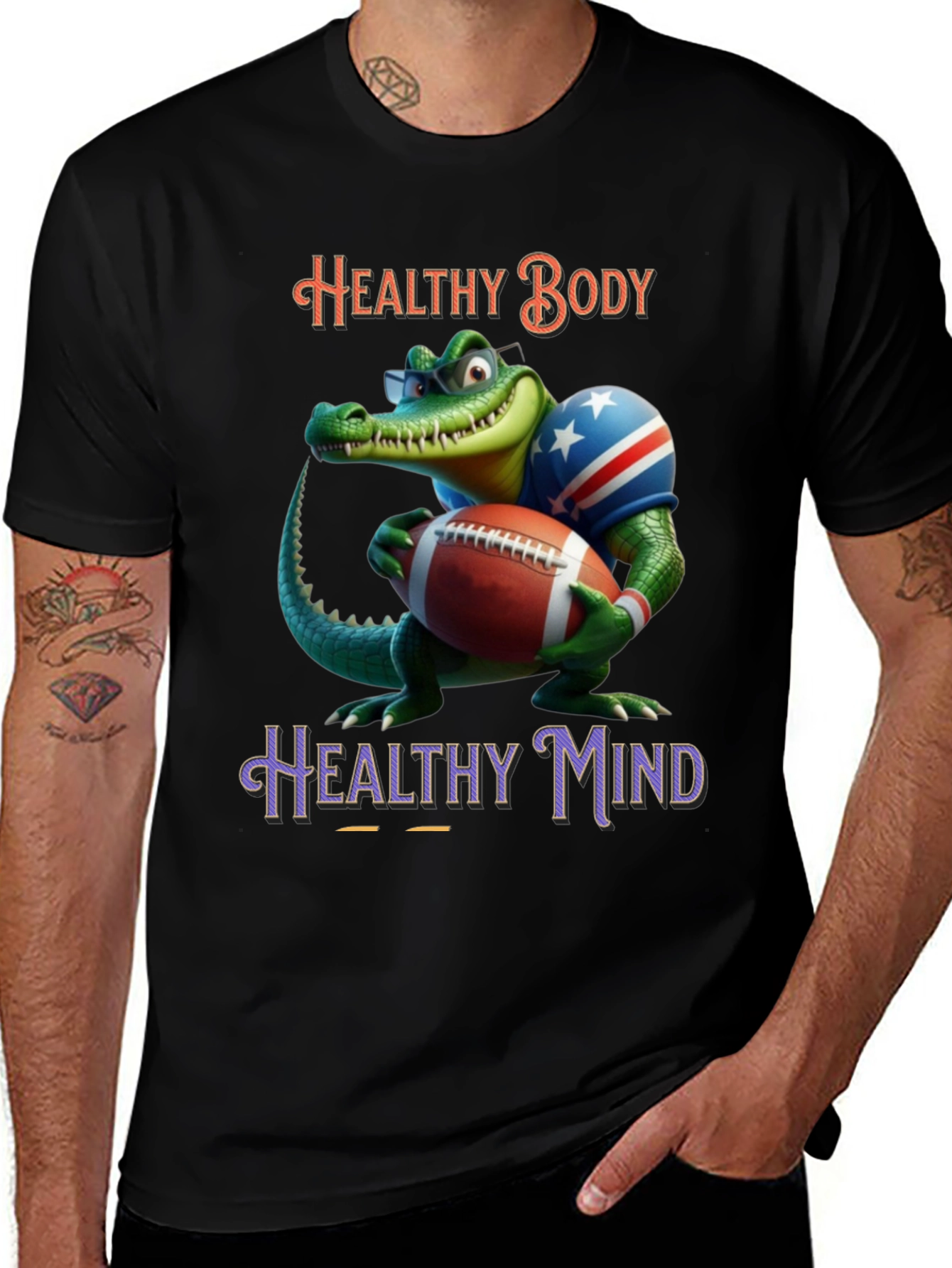 Camiseta con Cocodrilo Deportista