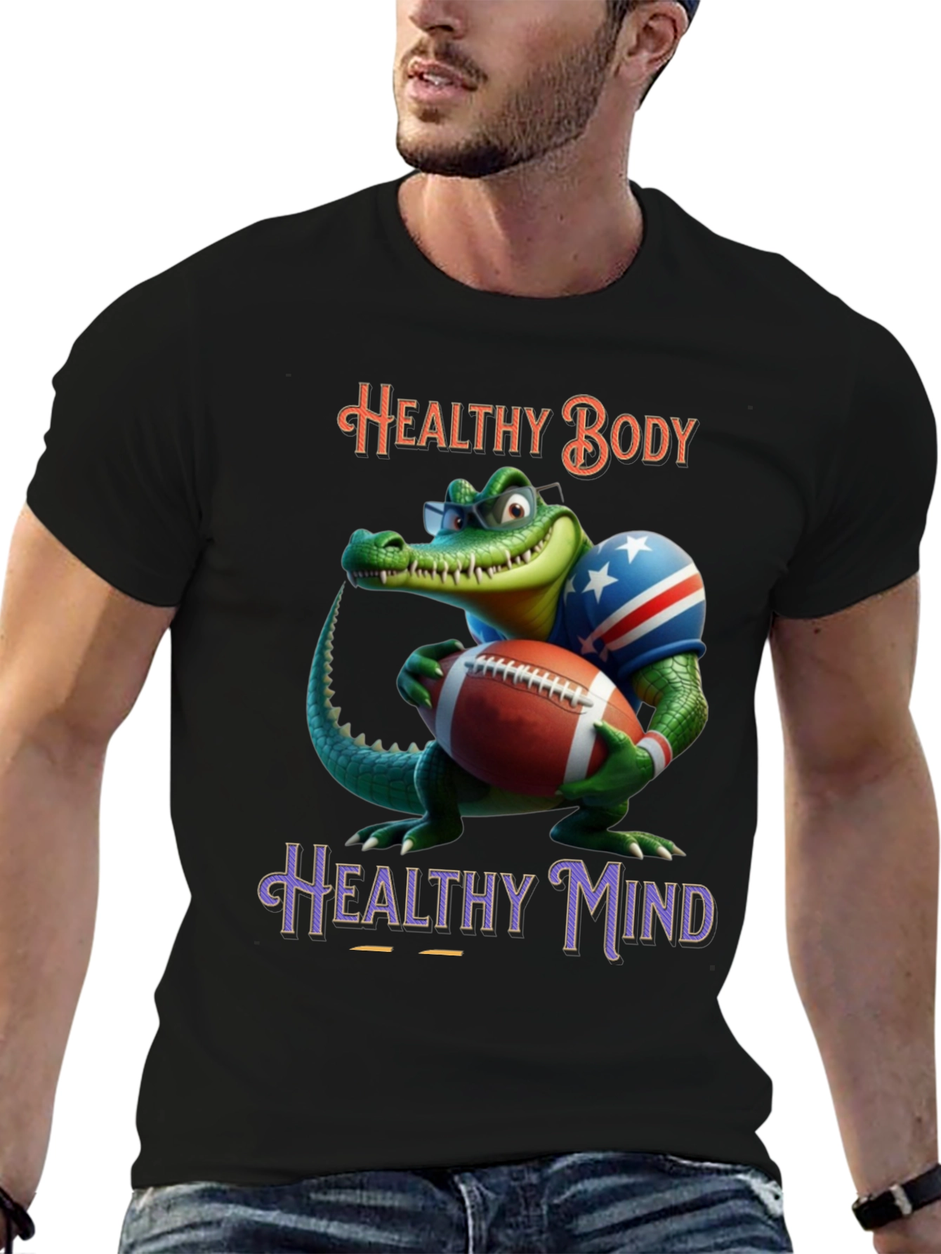 Camiseta con Cocodrilo Deportista