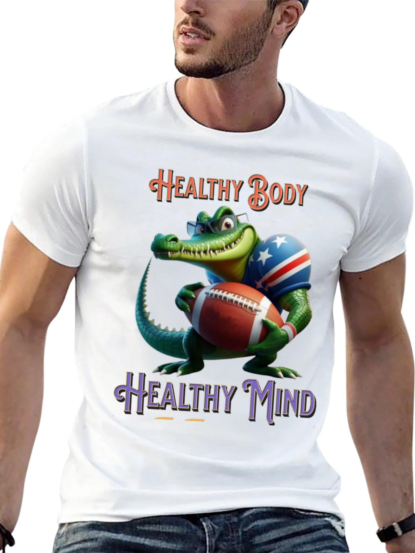 Camiseta con Cocodrilo Deportista