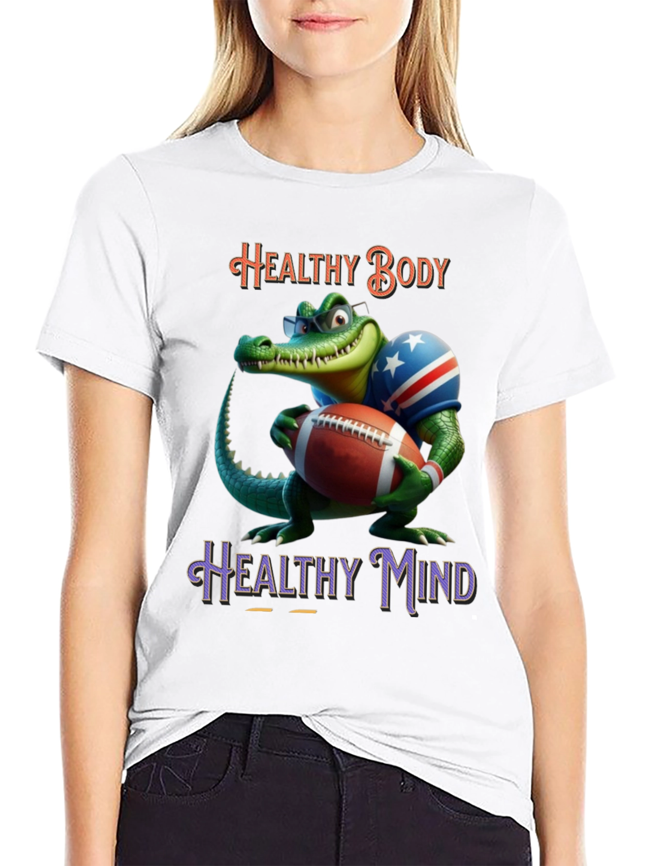 Camiseta con Cocodrilo Deportista