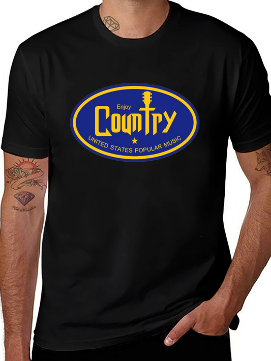 Camiseta Negra Country Music Retro