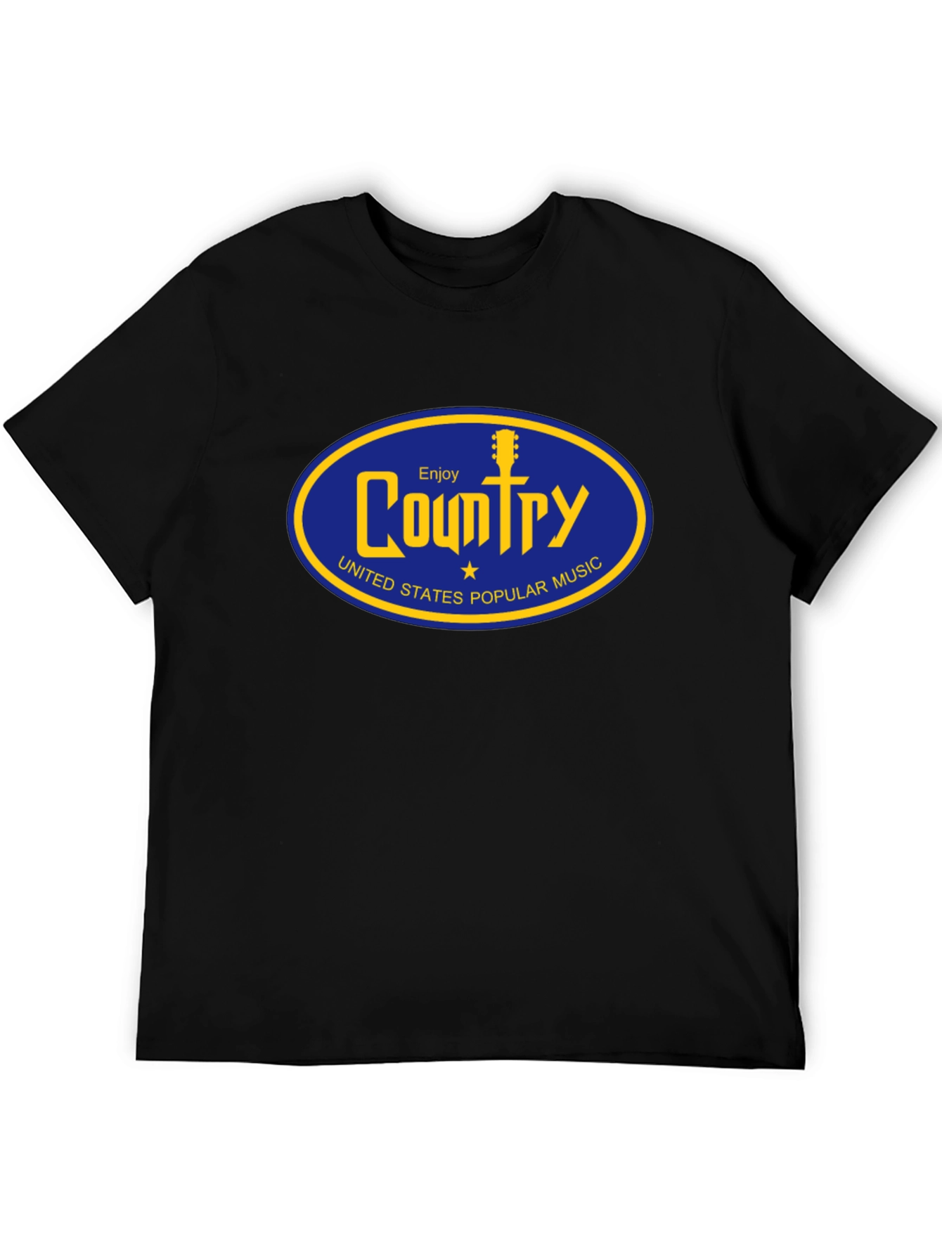 Camiseta Negra Country Music Retro