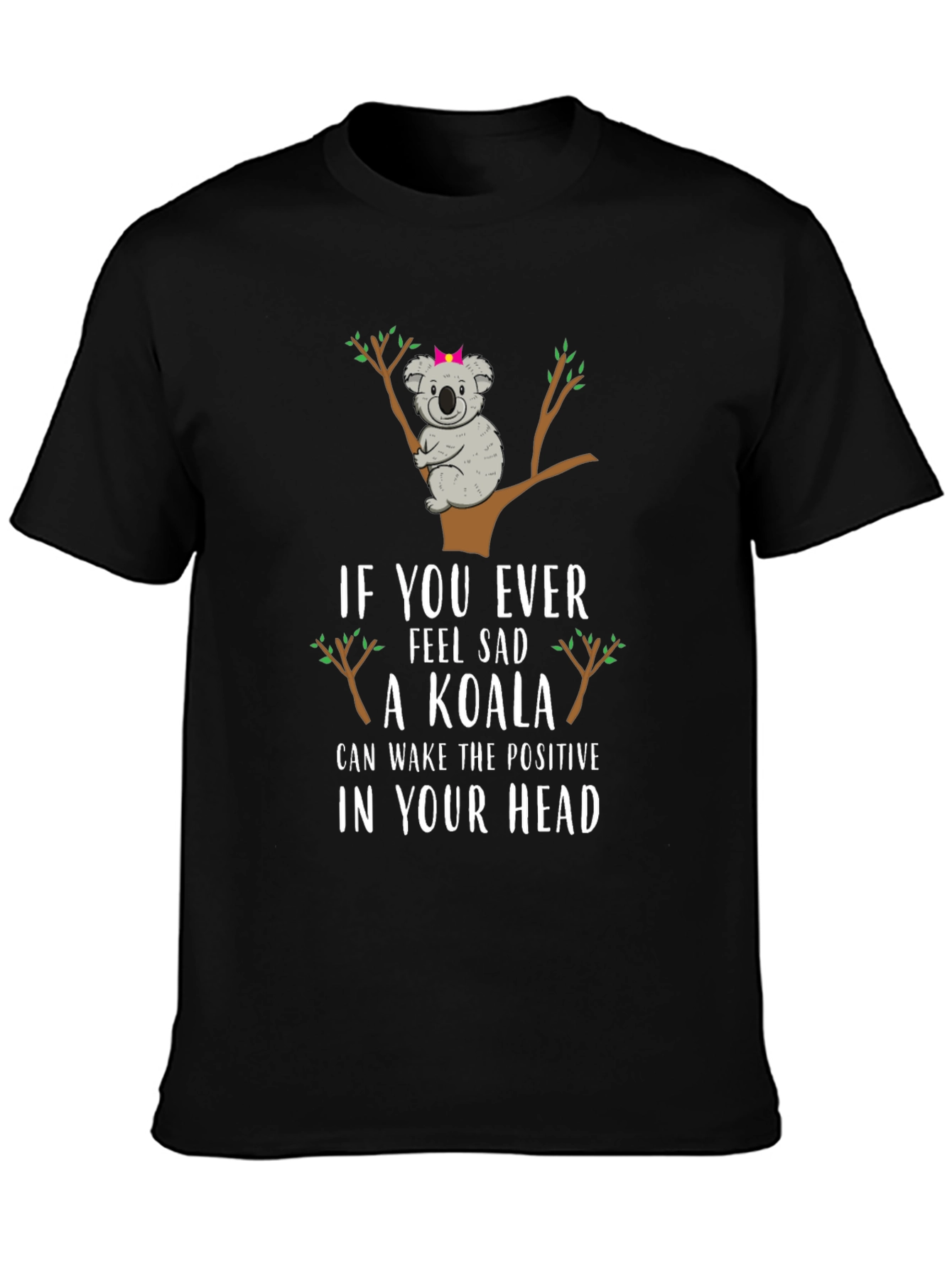 Camiseta Negra Koala Positivo