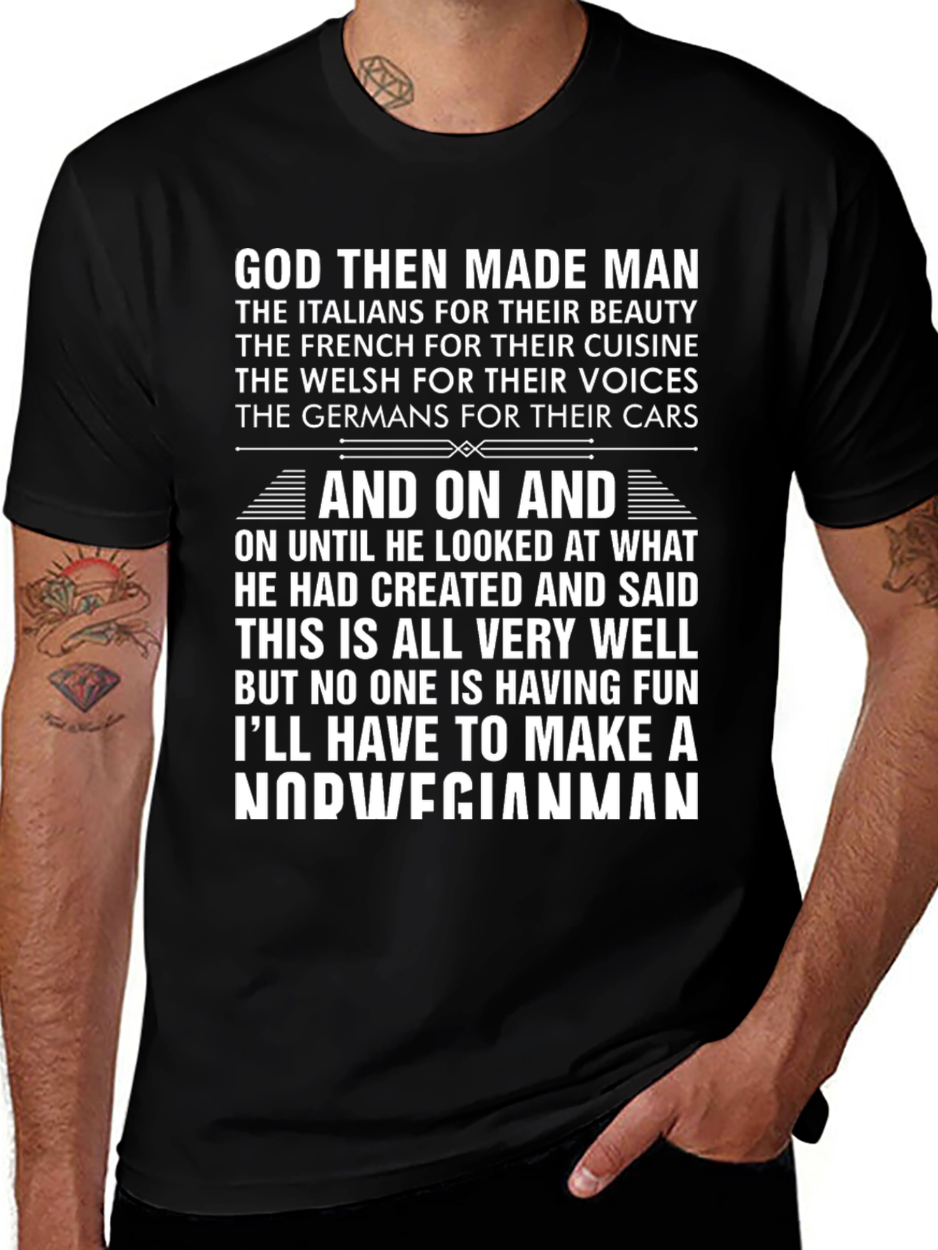 Camiseta Negra con Texto Humorístico