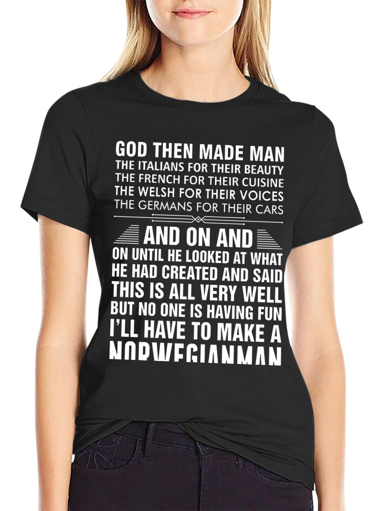 Camiseta Negra con Texto Humorístico