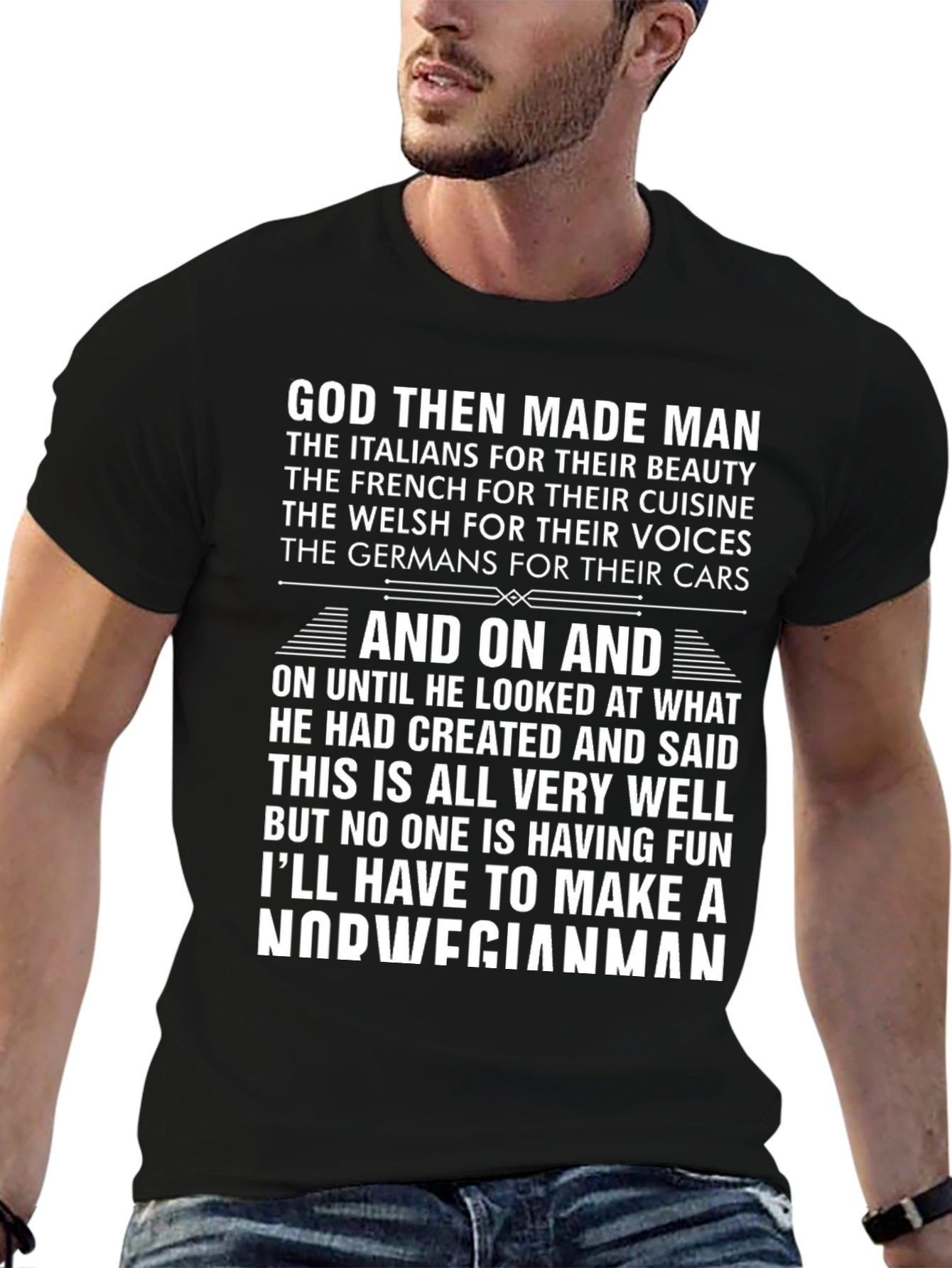 Camiseta Negra con Texto Humorístico