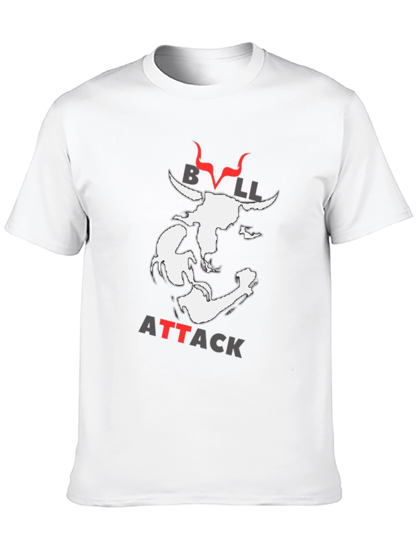 Camiseta Negra Bull Attack para Hombre