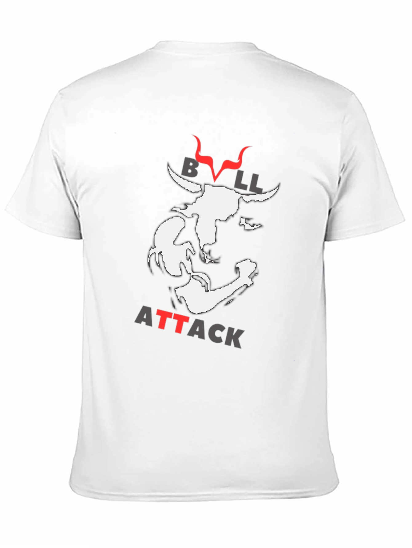 Camiseta Negra Bull Attack para Hombre