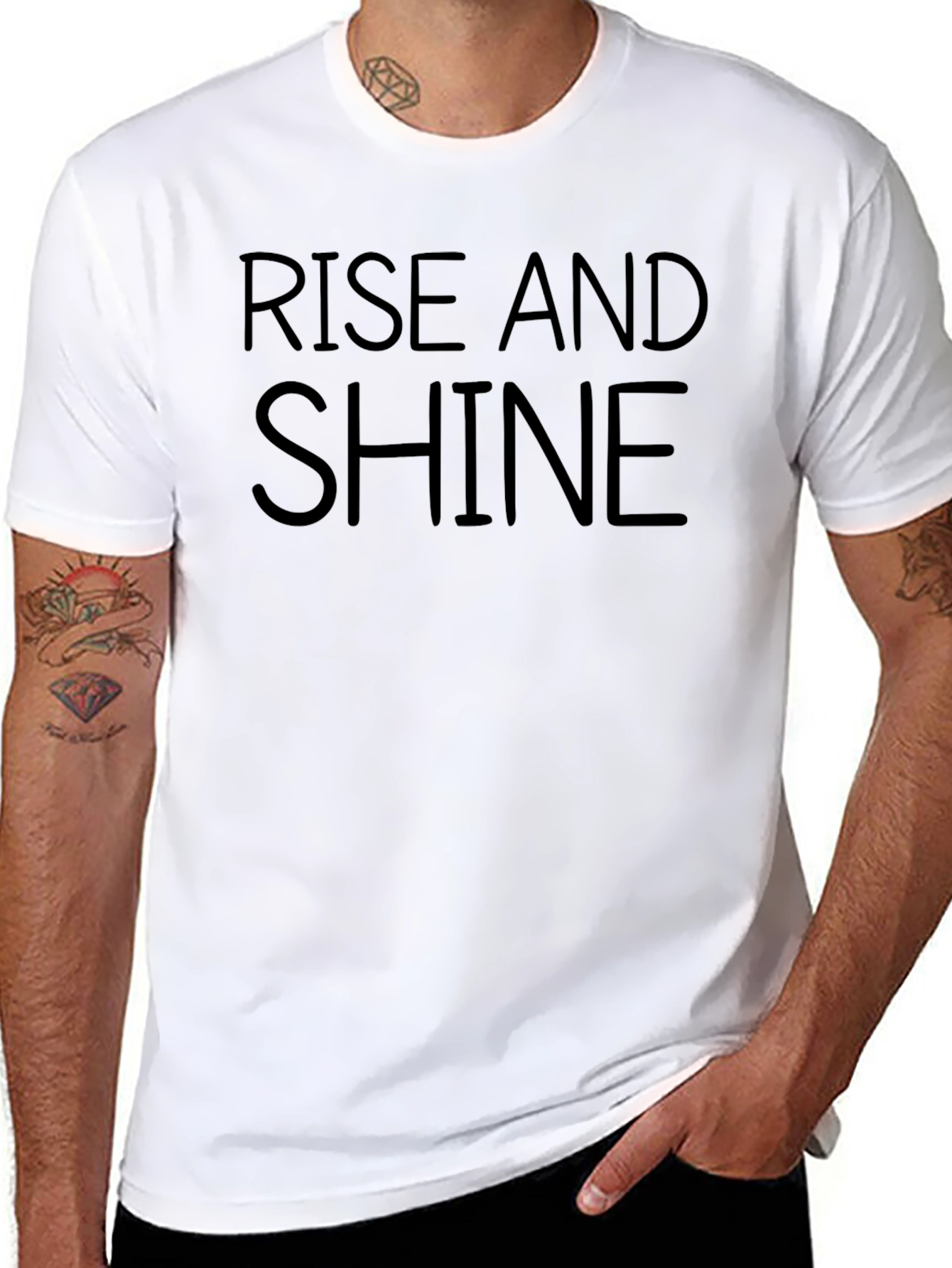 Camiseta Negra Levántate y Brilla