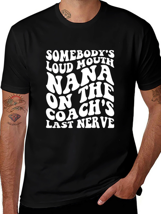 Camiseta Negra: Nana en el Último Nervio del Entrenador