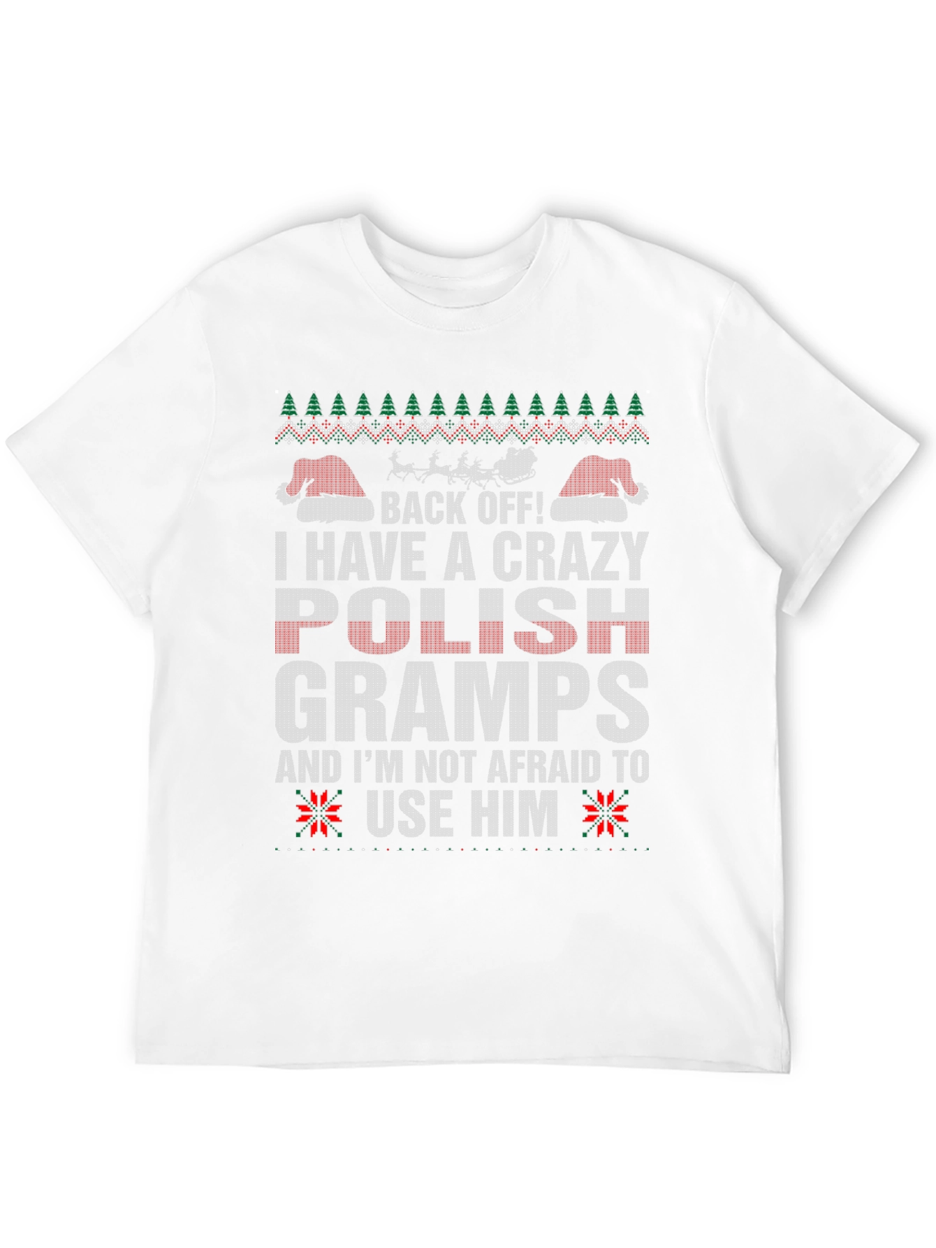 Camiseta divertida de Navidad Abuelo Polaco Loco