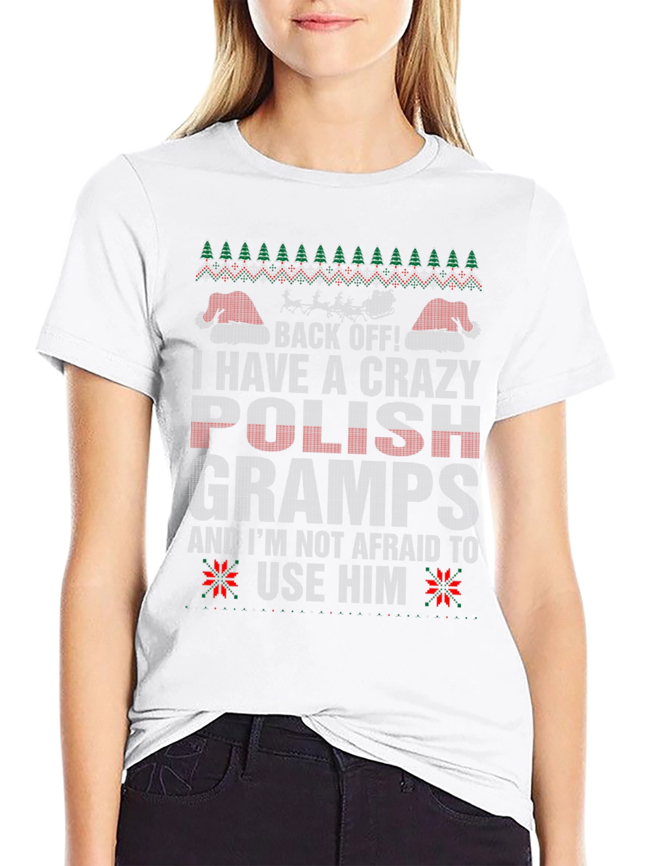 Camiseta divertida de Navidad Abuelo Polaco Loco