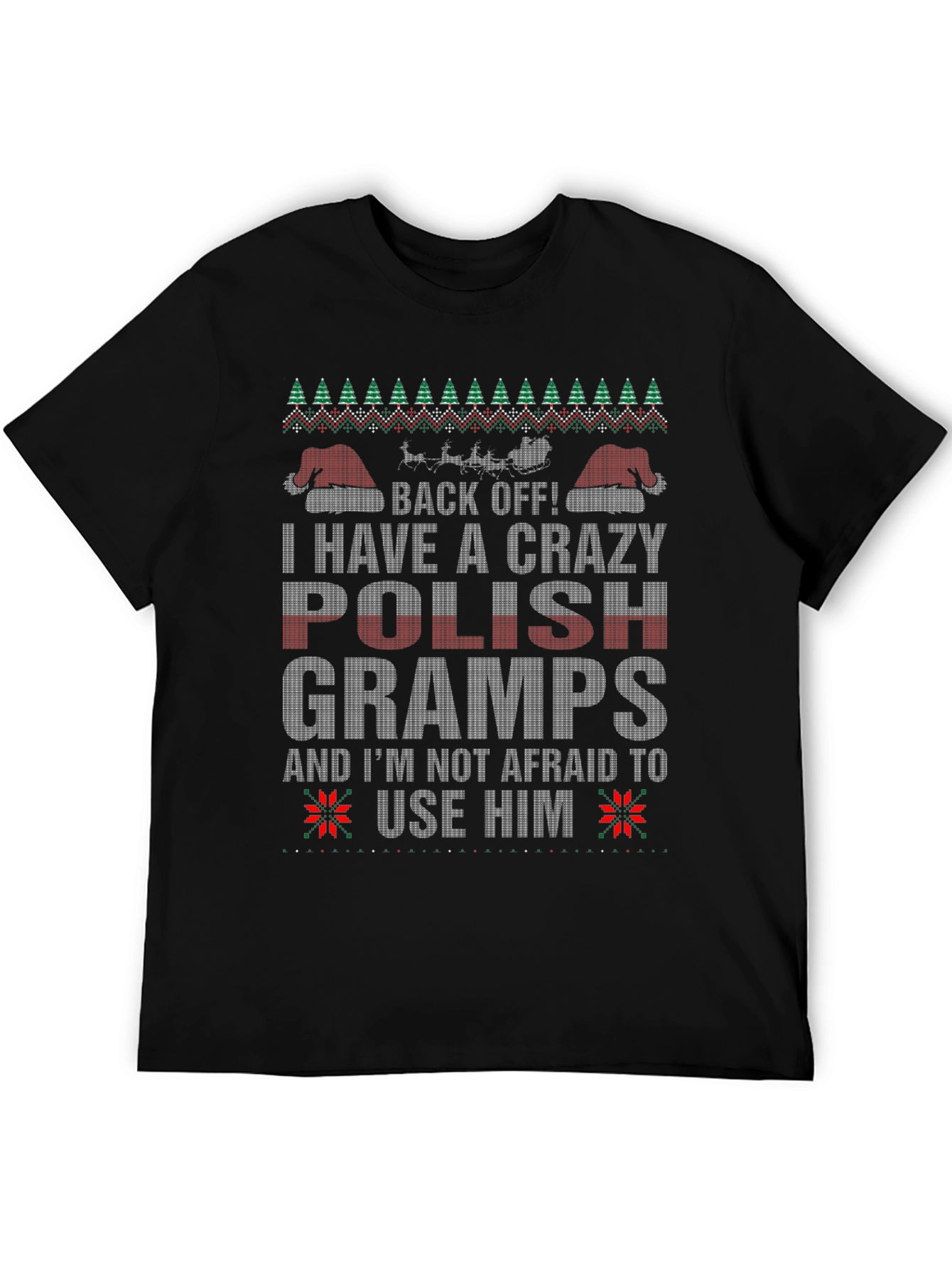 Camiseta divertida de Navidad Abuelo Polaco Loco
