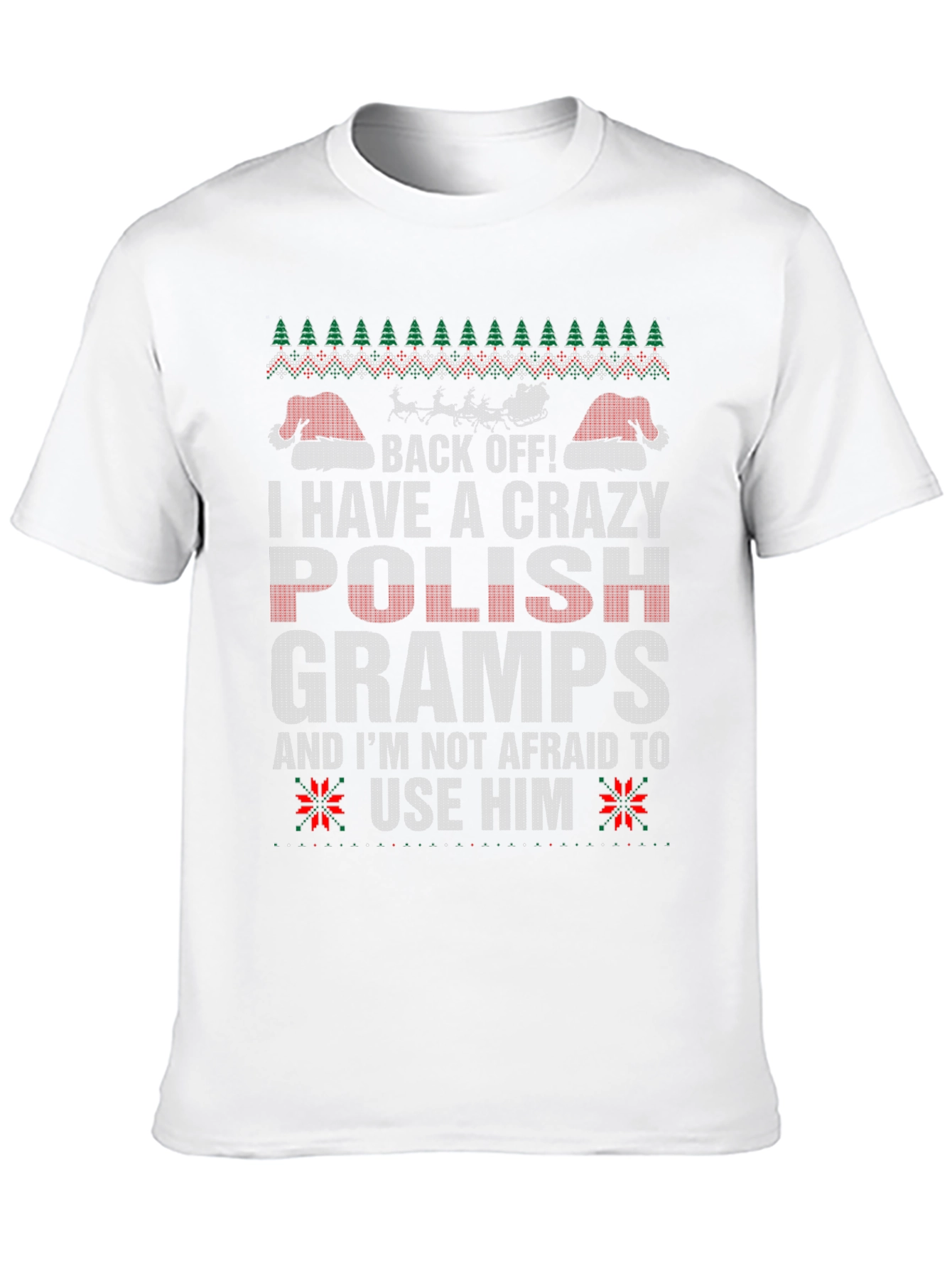 Camiseta divertida de Navidad Abuelo Polaco Loco