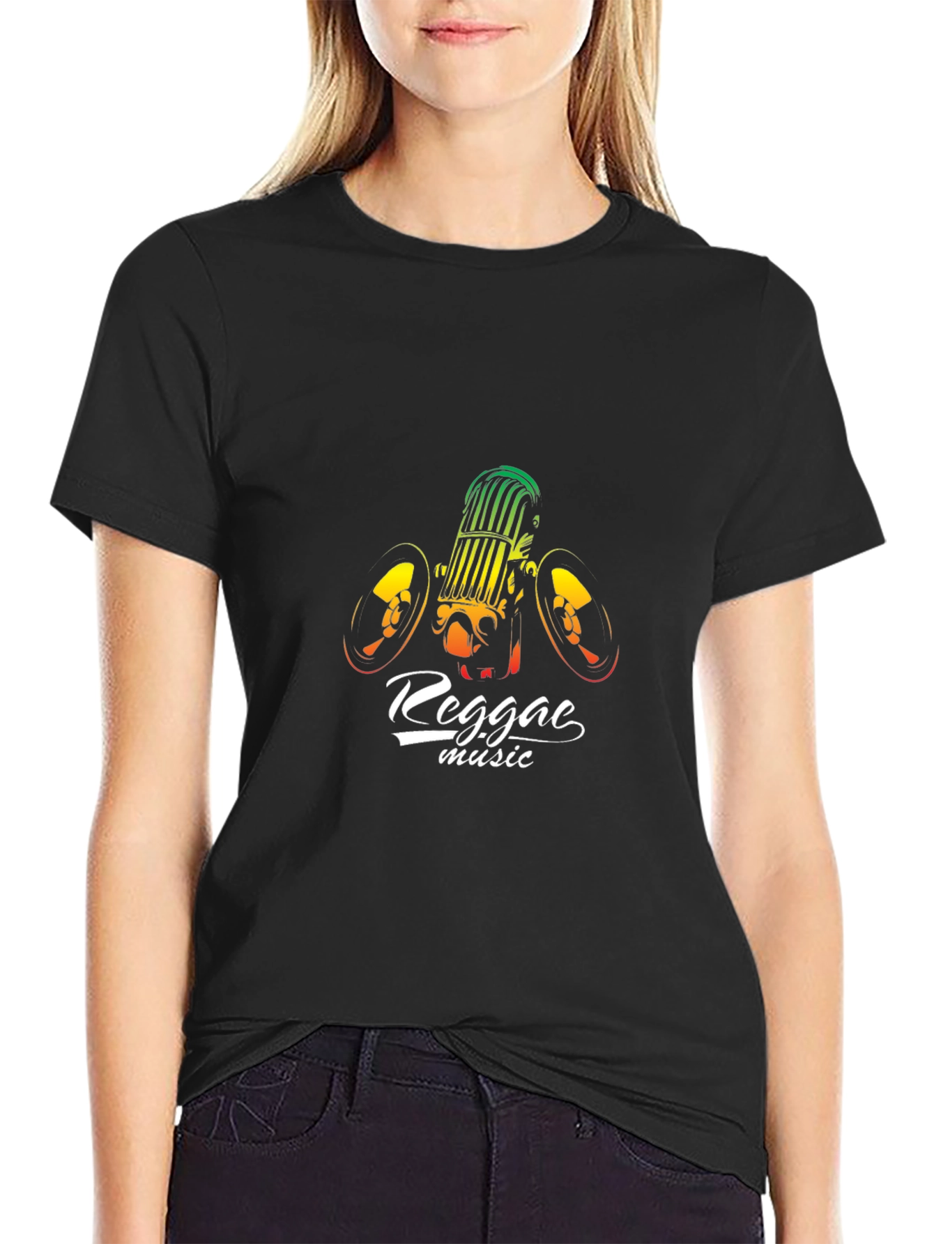 Camiseta Negra Reggae Music
