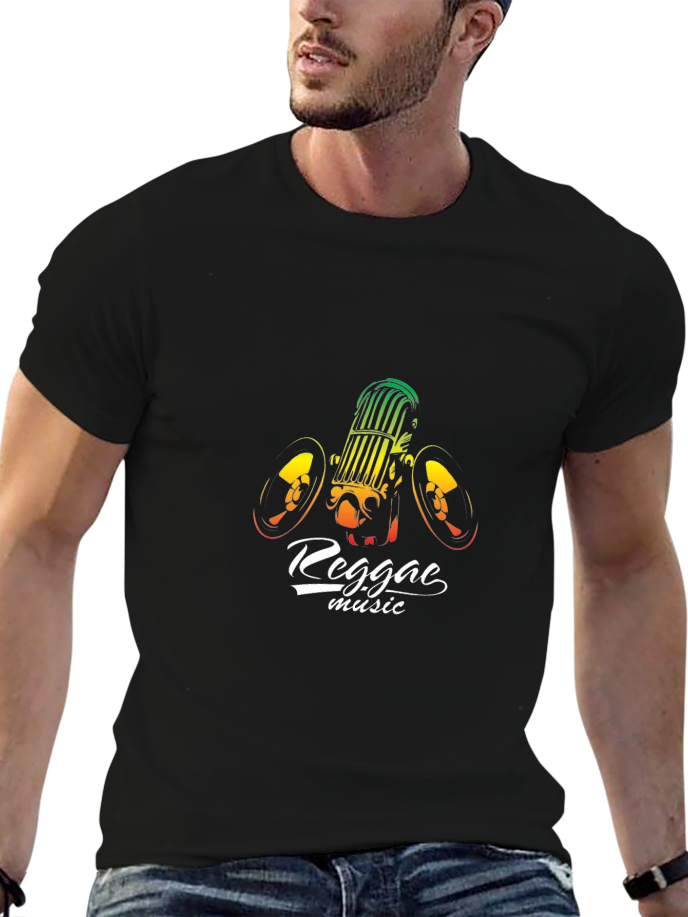 Camiseta Negra Reggae Music
