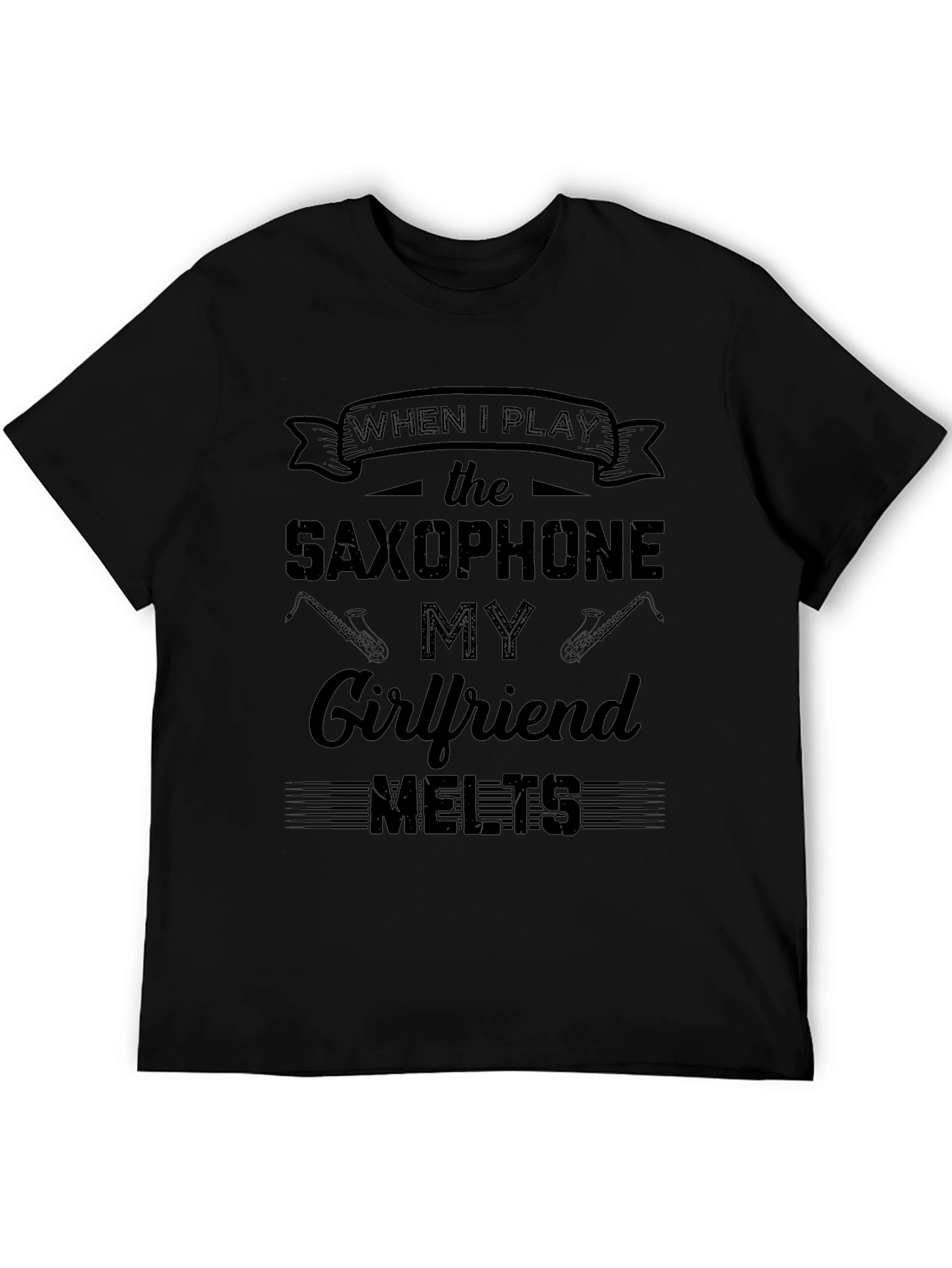 Camiseta Negra Saxofón