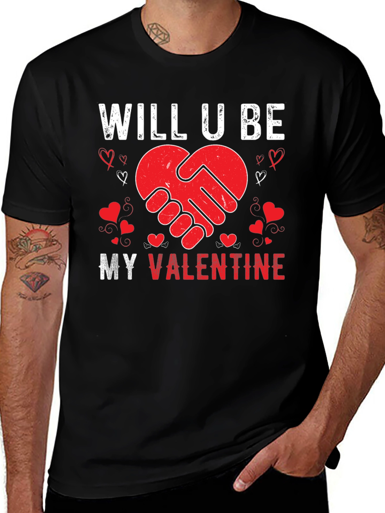 Camiseta Negra San Valentín ¿Serás mi Valentín?