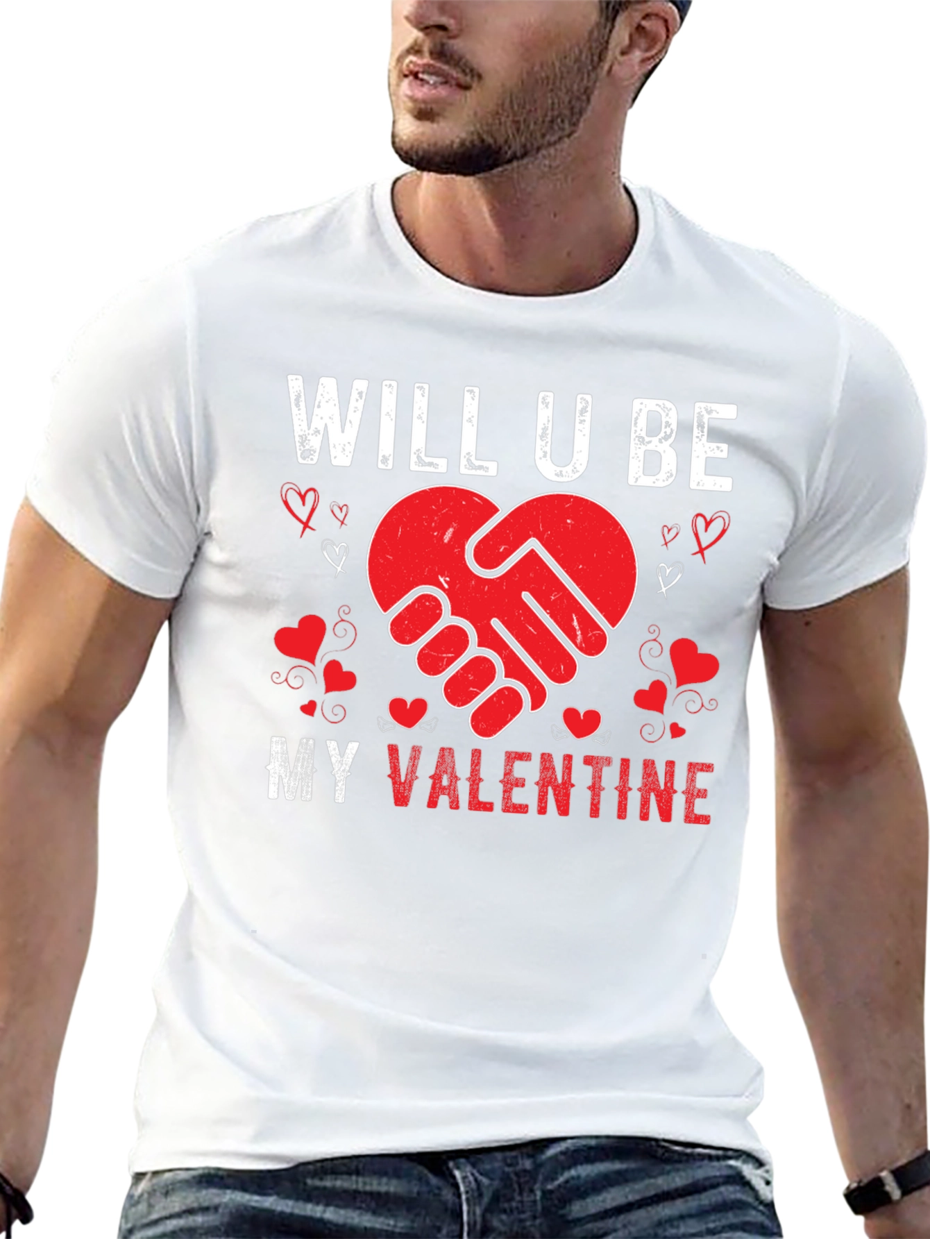 Camiseta Negra San Valentín ¿Serás mi Valentín?