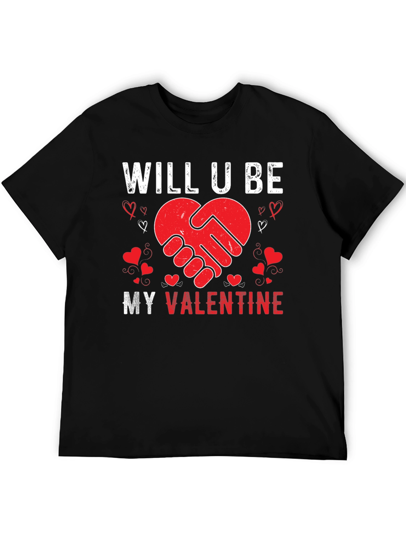 Camiseta Negra San Valentín ¿Serás mi Valentín?
