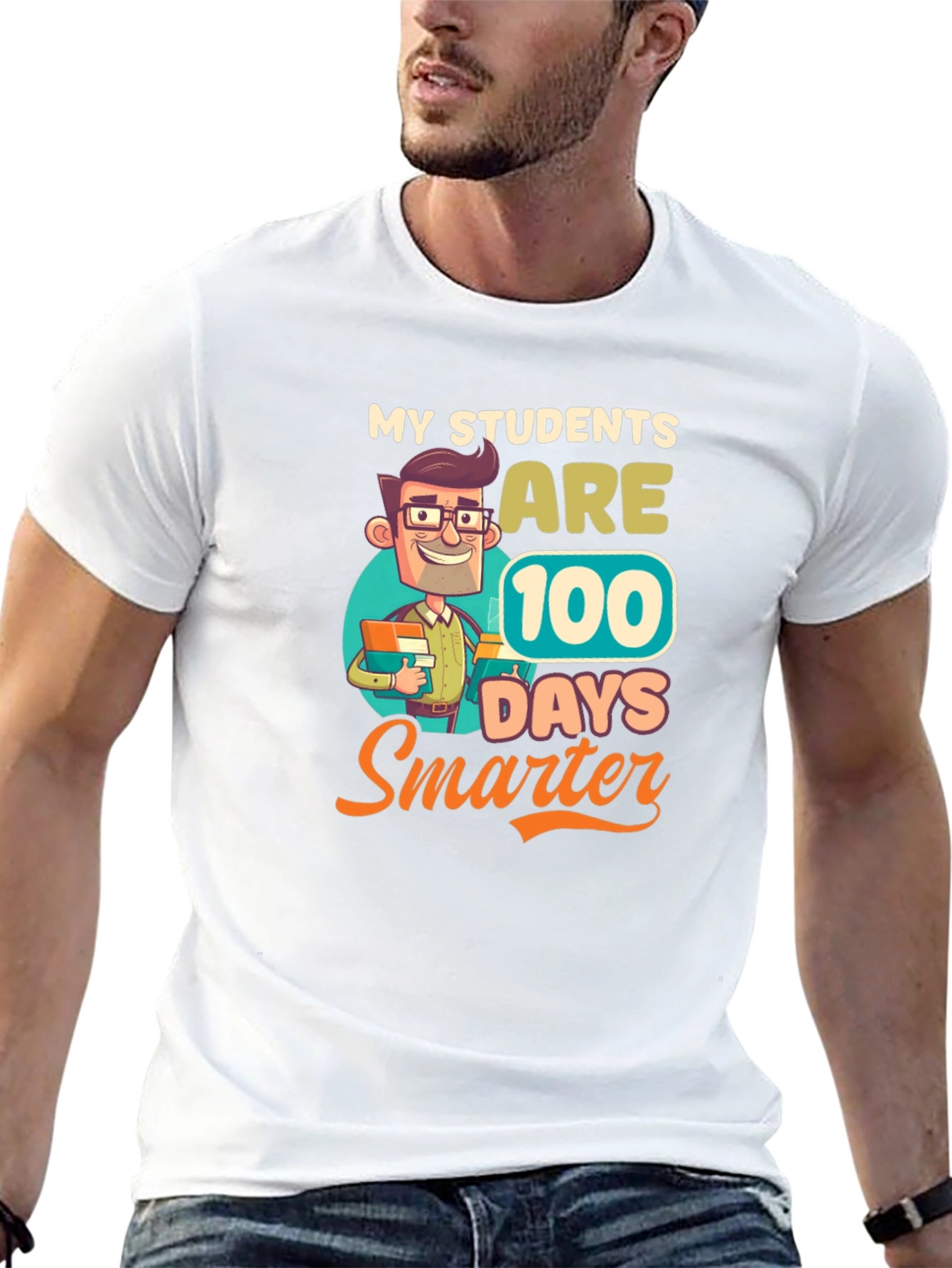 Camiseta Negra Divertida Mis Estudiantes 100 Días Más Inteligentes