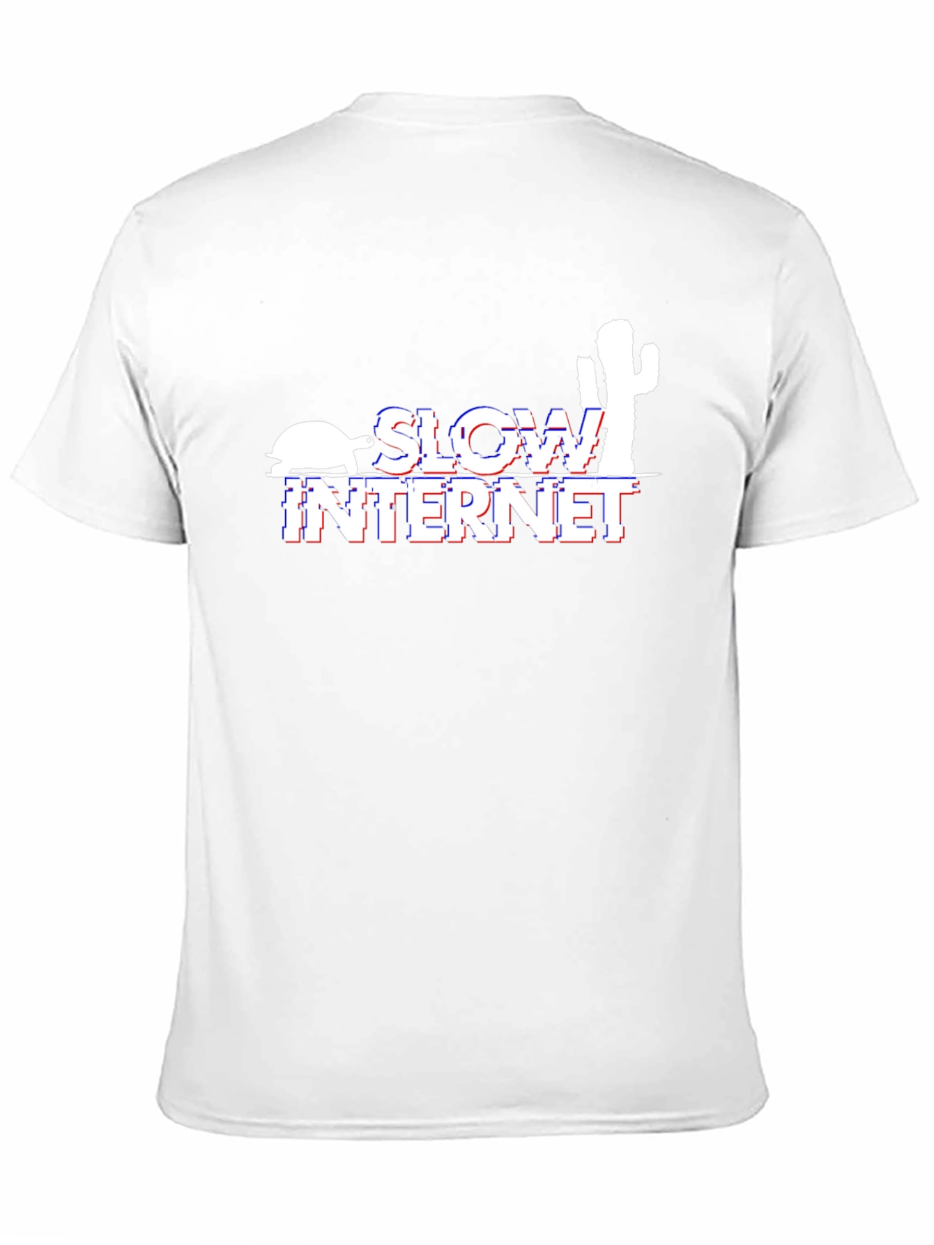 Camiseta Negra Slow Internet con Diseño Divertido