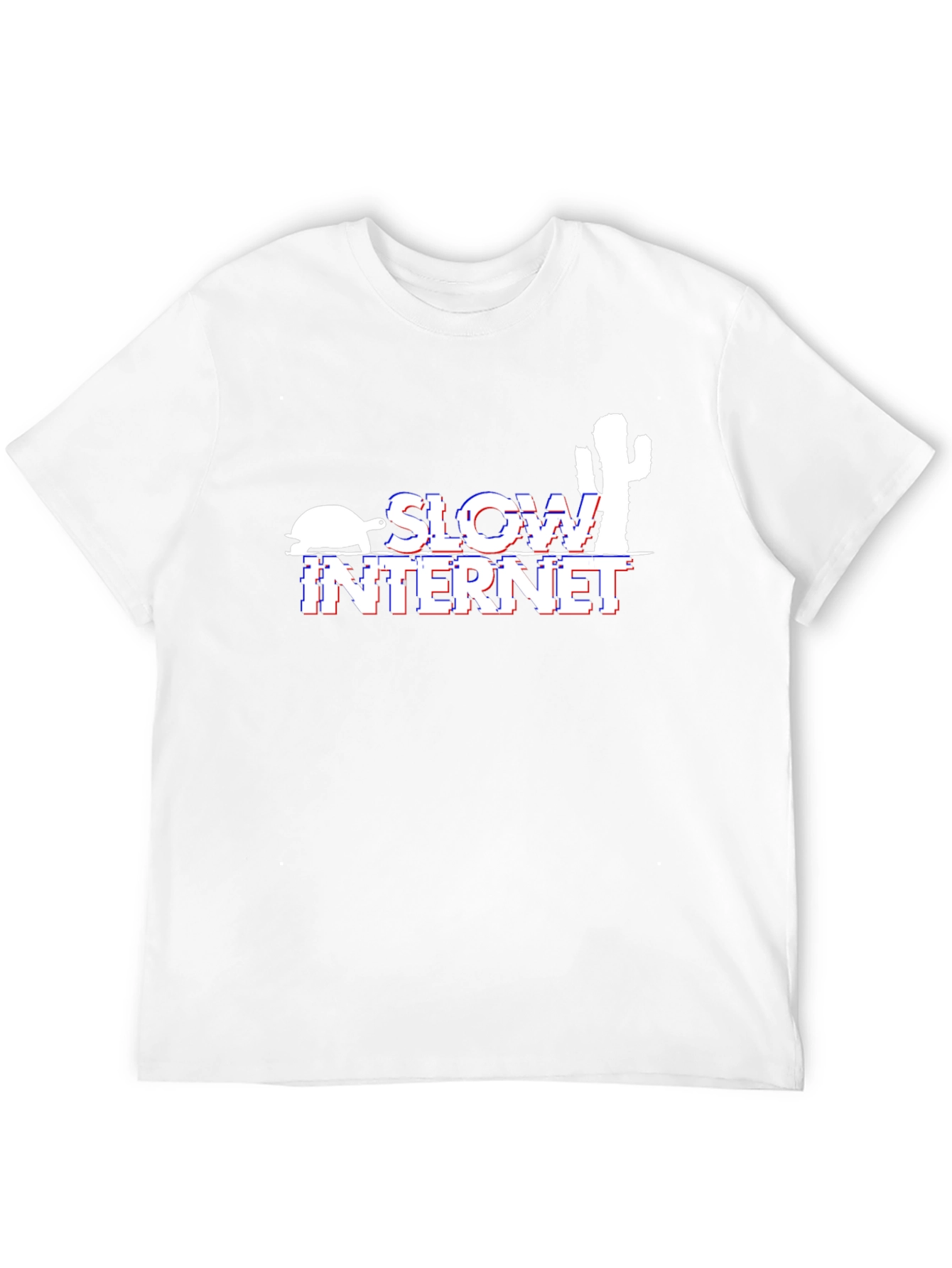 Camiseta Negra Slow Internet con Diseño Divertido