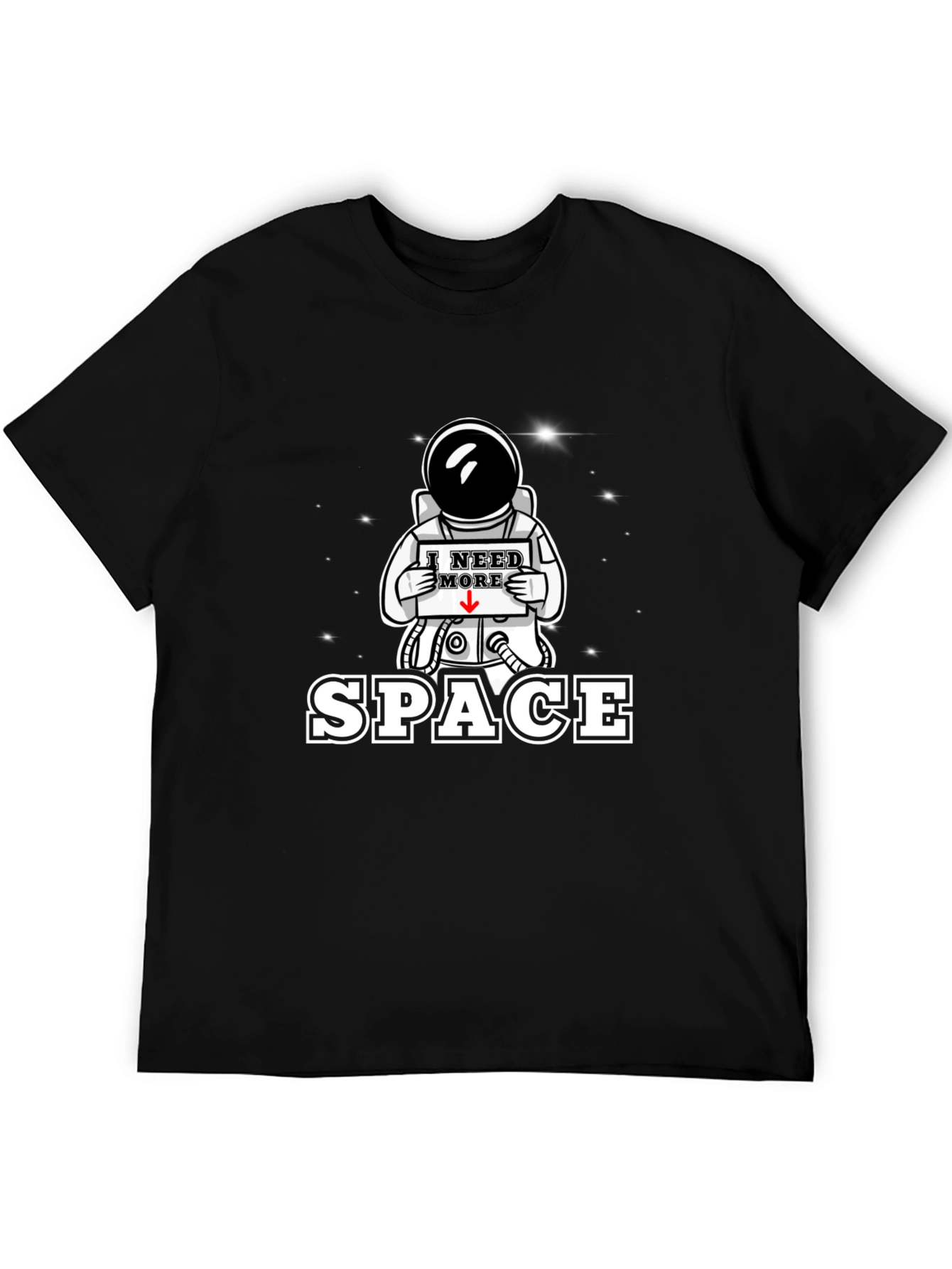 Camiseta Negra I Need More Space Astronauta