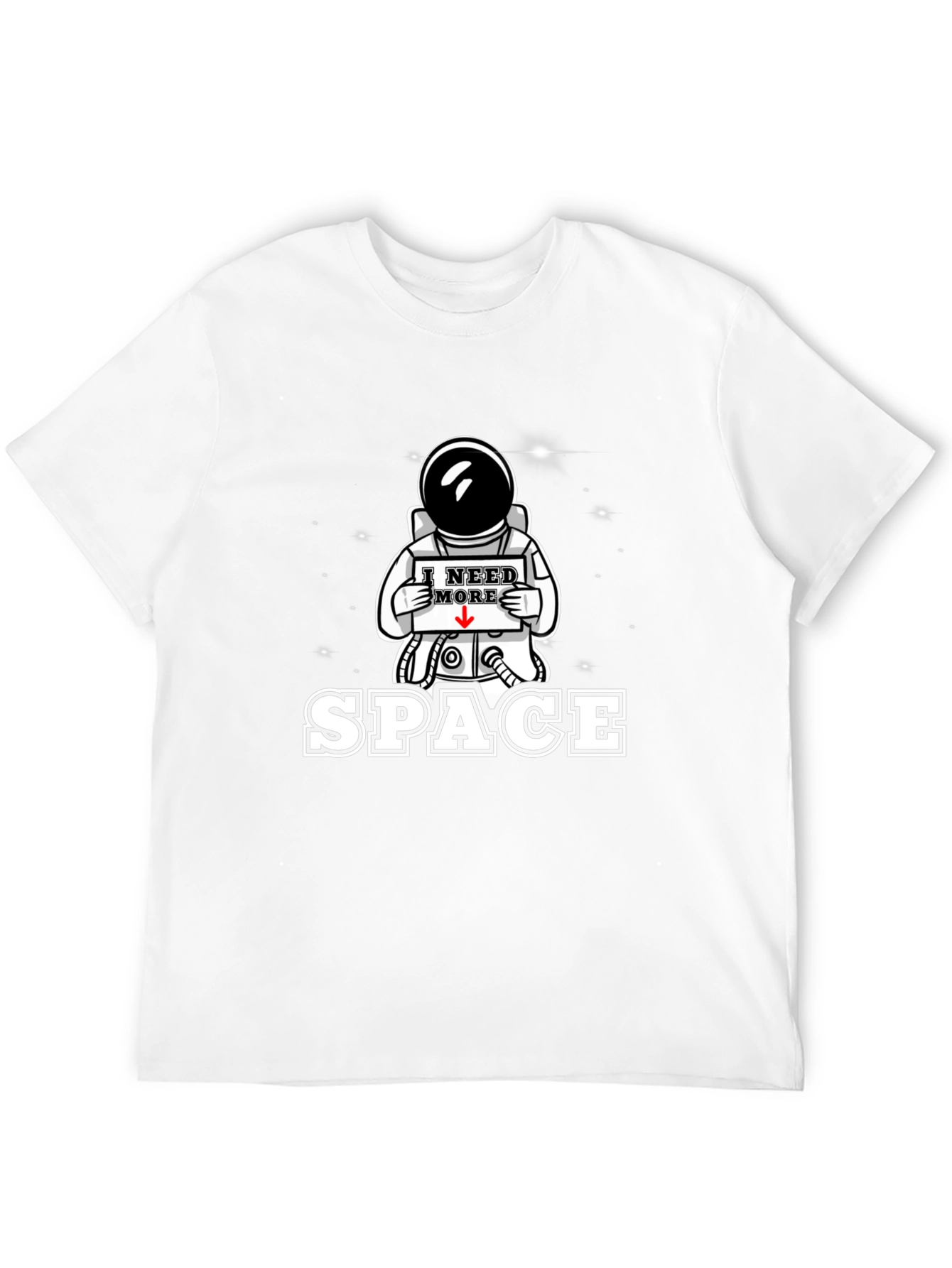 Camiseta Negra I Need More Space Astronauta