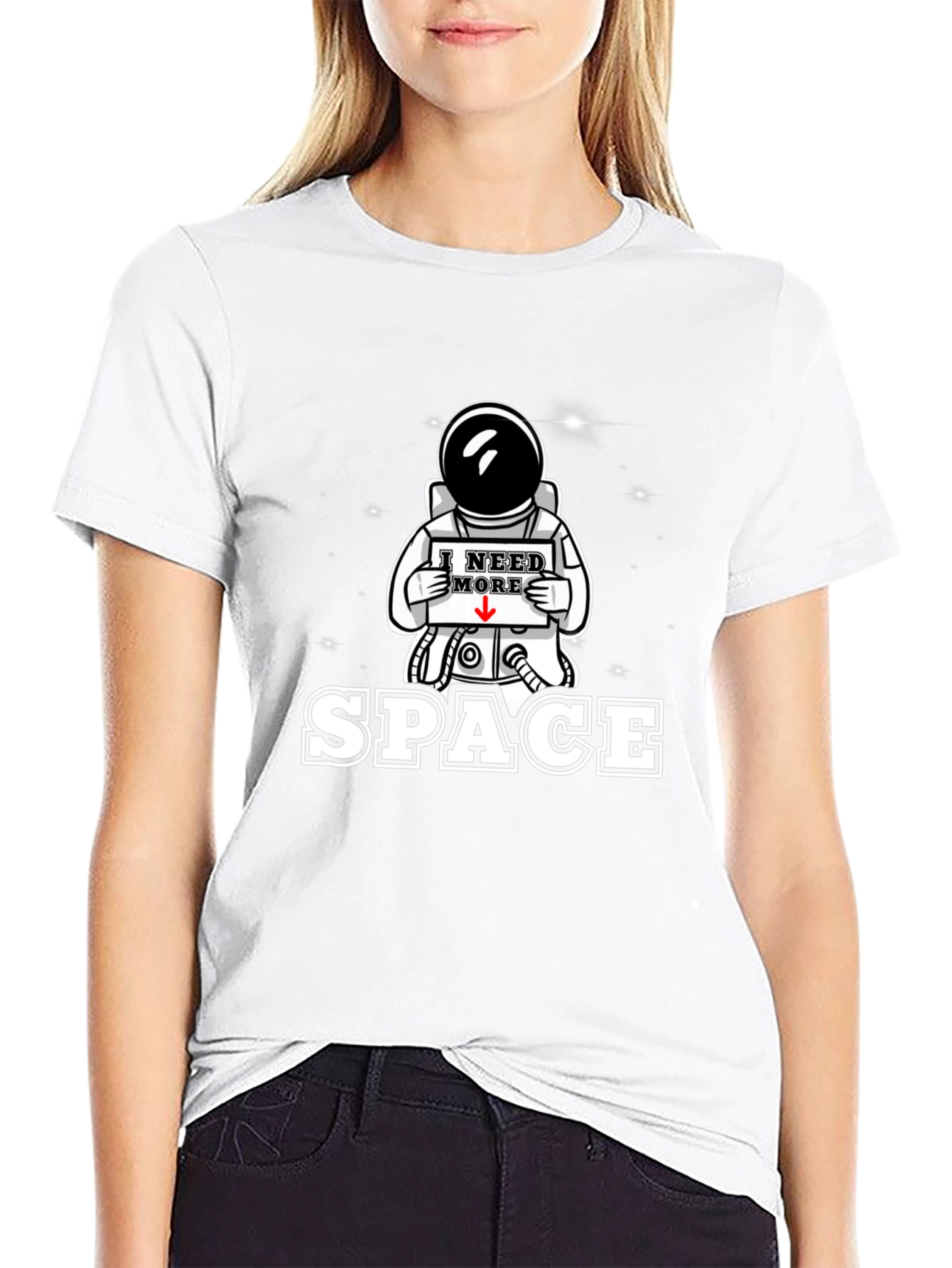 Camiseta Negra I Need More Space Astronauta