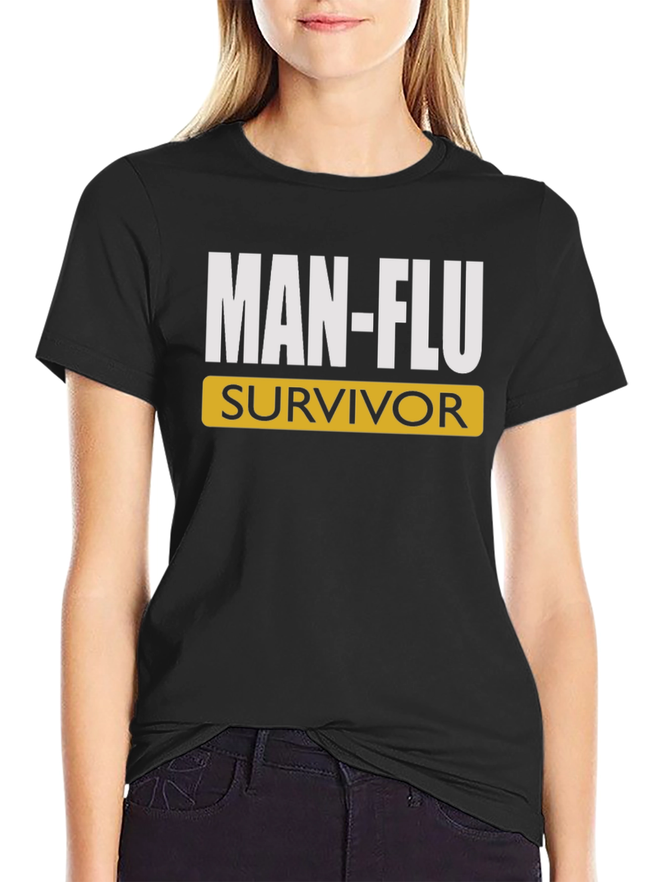 Camiseta Hombre: MAN-FLU Survivor
