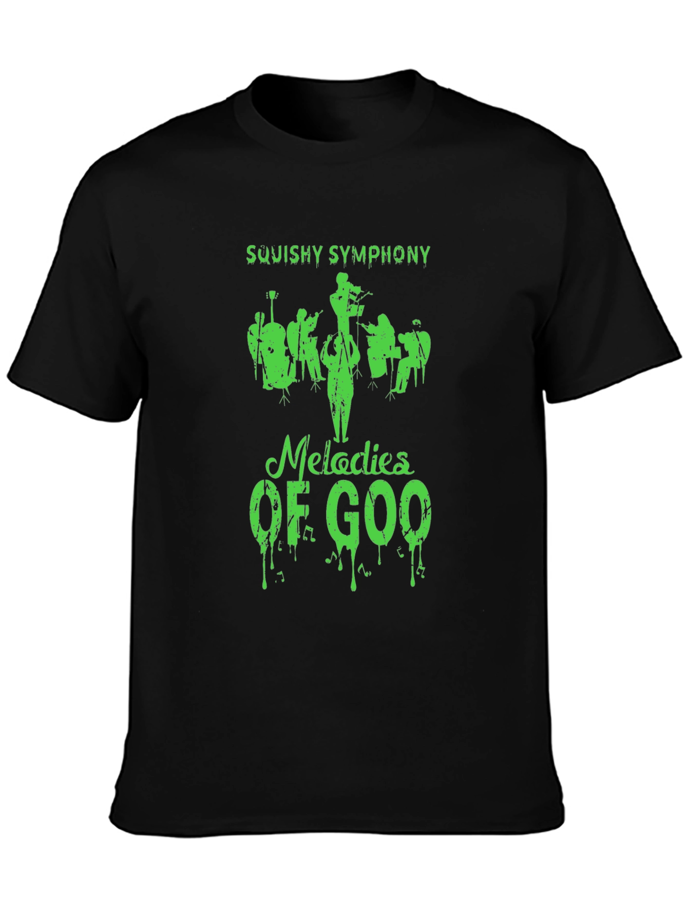 Camiseta Negra Squishy Symphony Melodías de Goo