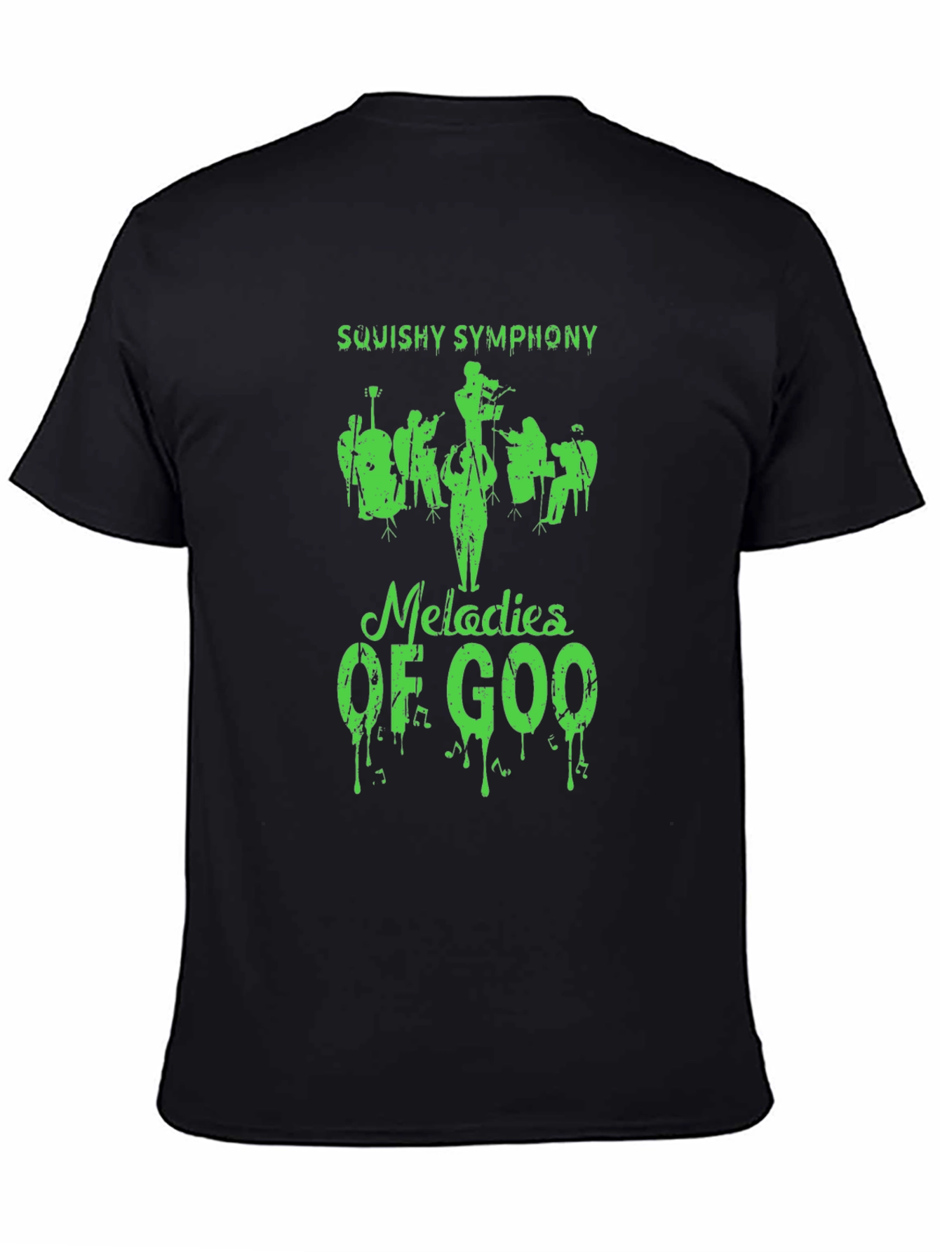 Camiseta Negra Squishy Symphony Melodías de Goo