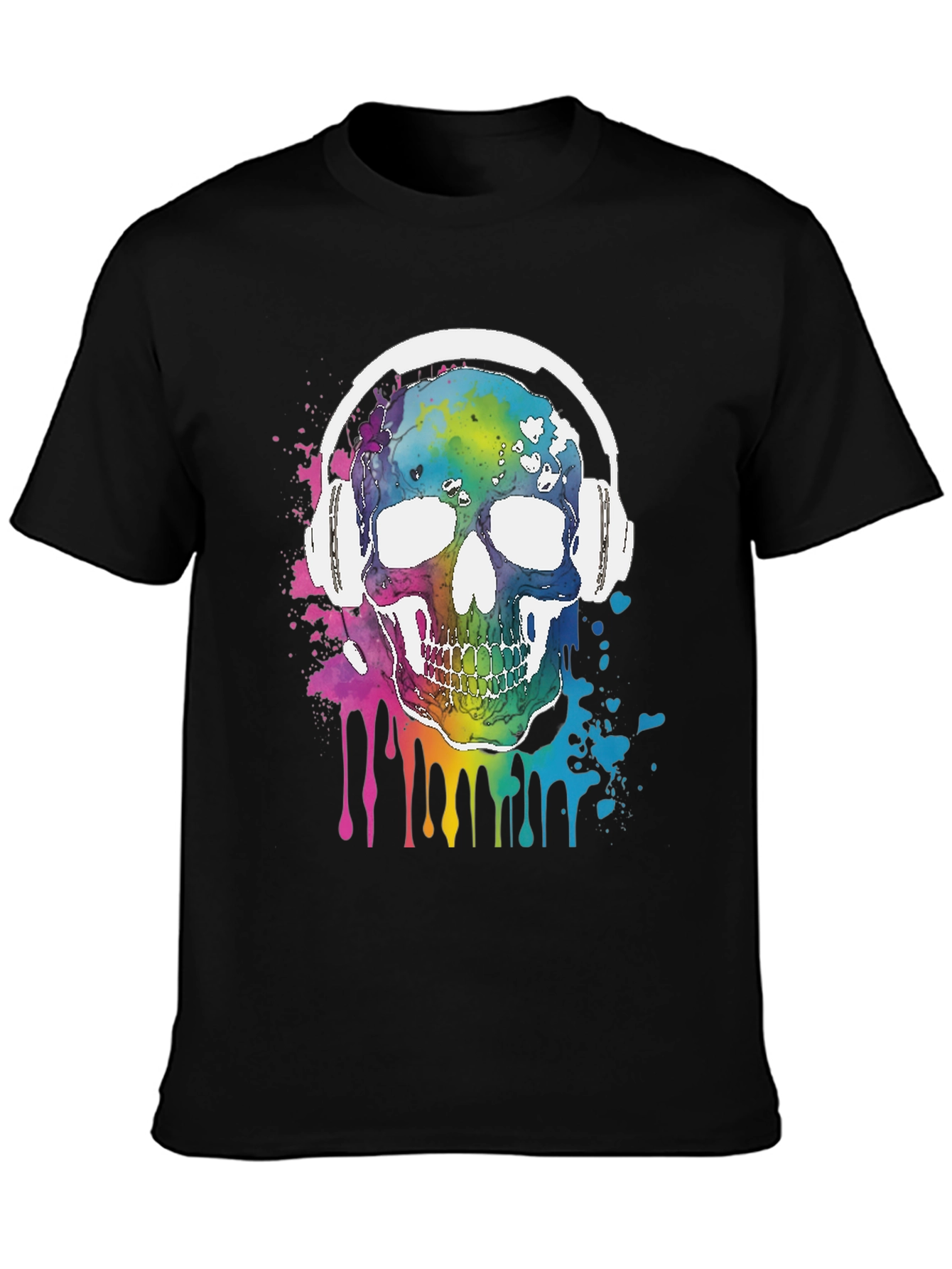 Camiseta Negra con Calavera Musical