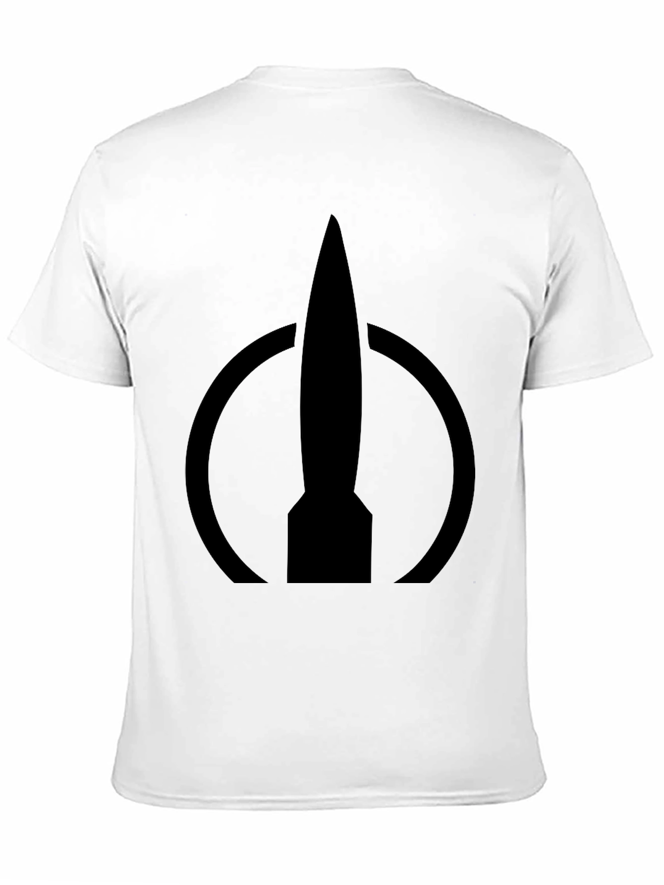 Camiseta Negra con Logo de Cohete