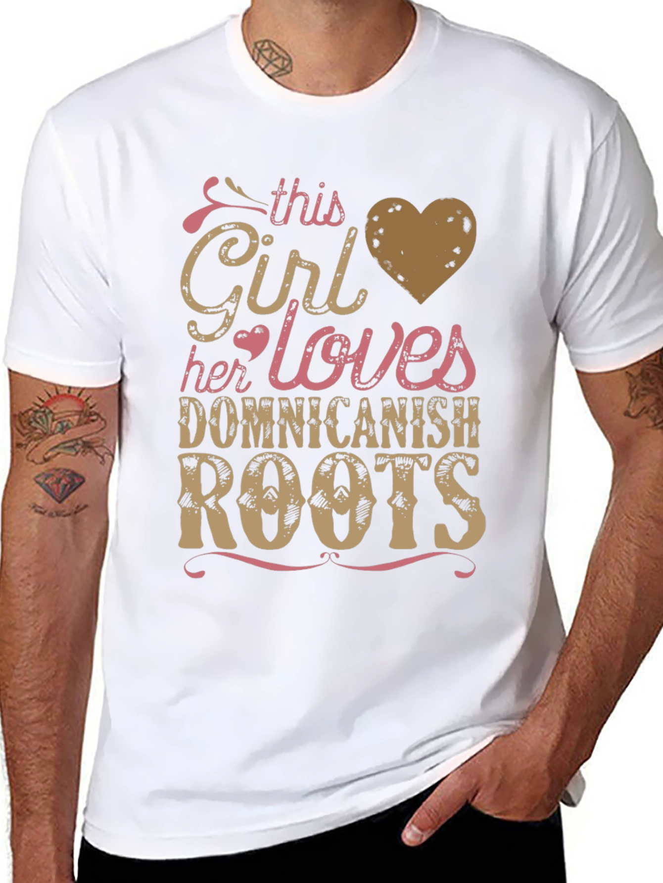 Camiseta Dominicana: Chica Ama Sus Raíces