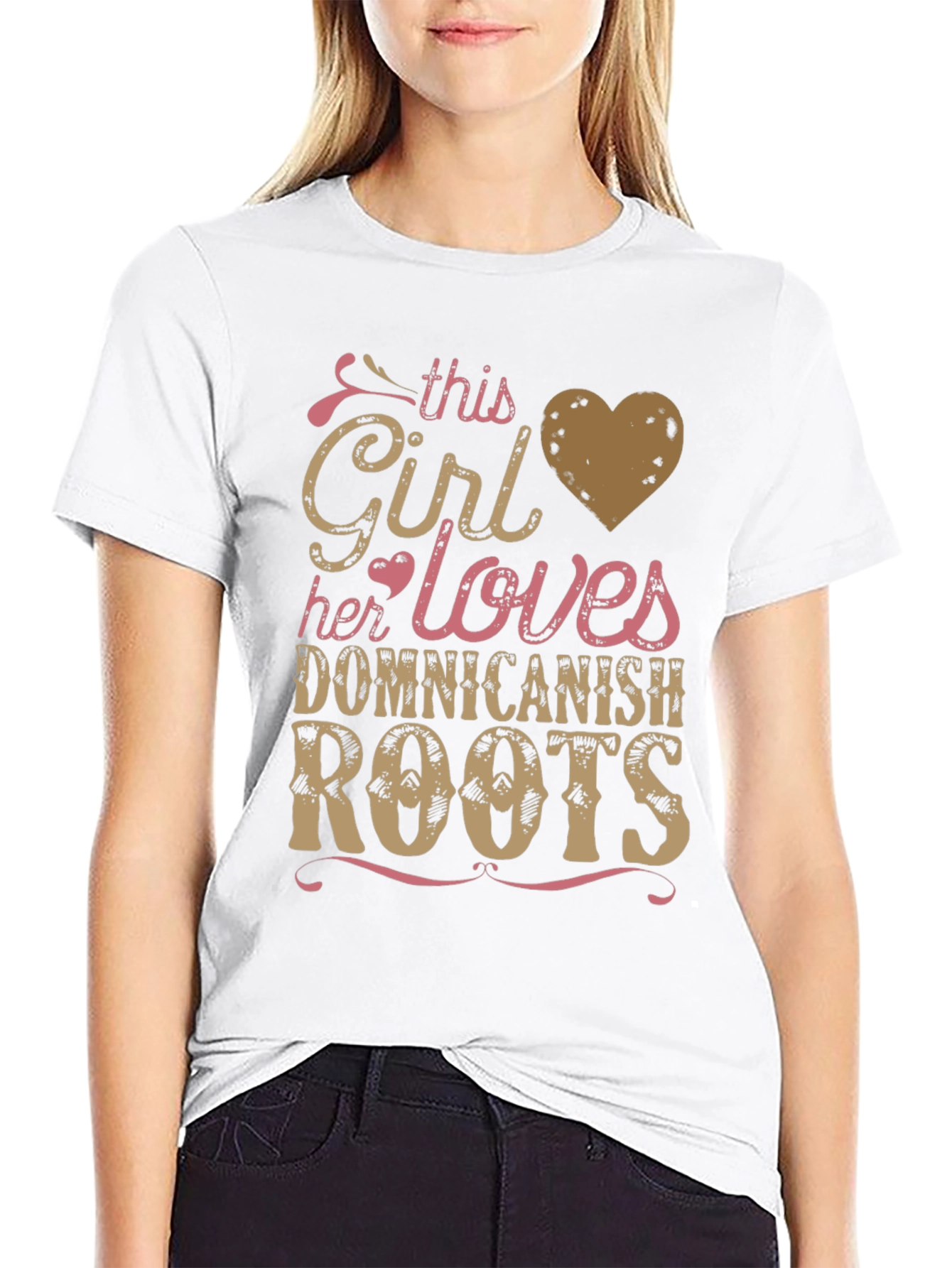 Camiseta Dominicana: Chica Ama Sus Raíces
