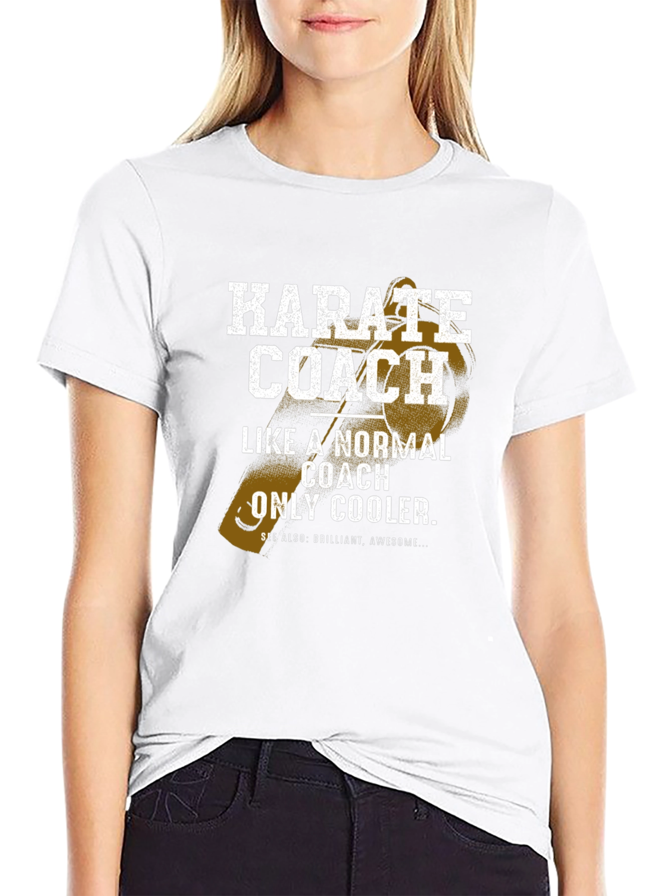 Camiseta Negra: Entrenador de Karate - Más Genial