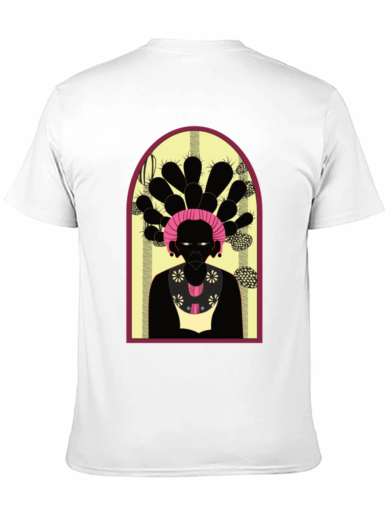 Camiseta Negra con Diseño Artístico Abstracto