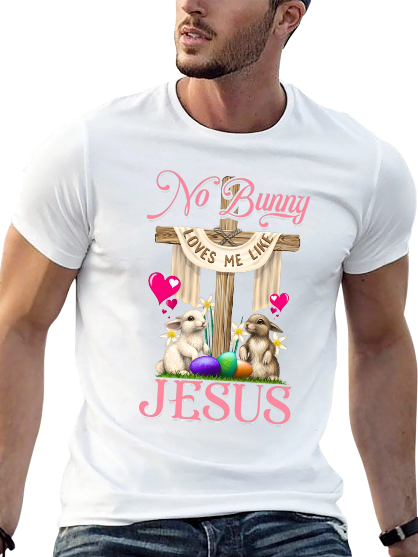 Camiseta No Bunny Loves Me Like Jesus