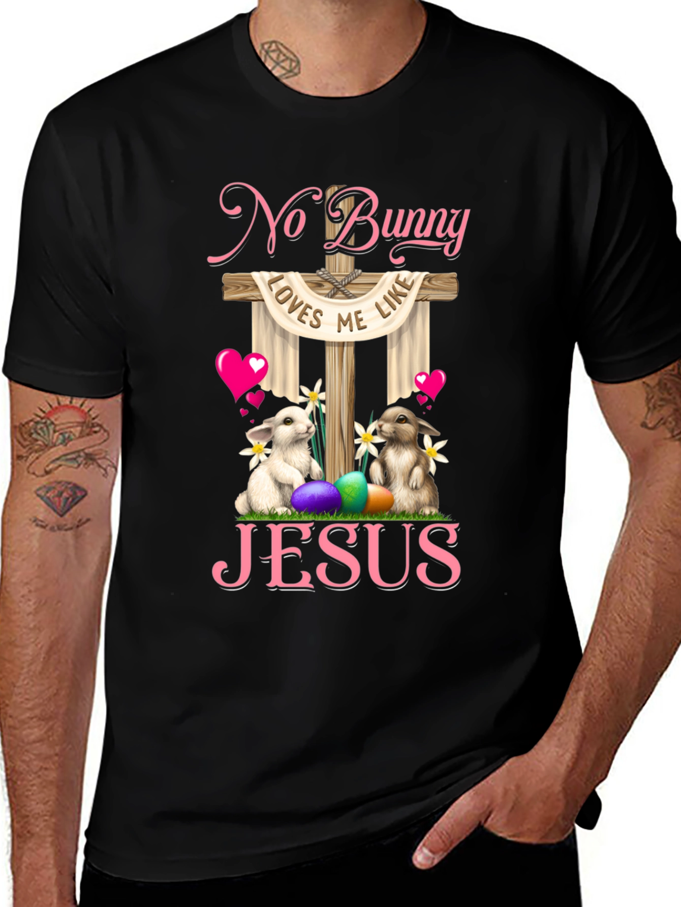 Camiseta No Bunny Loves Me Like Jesus