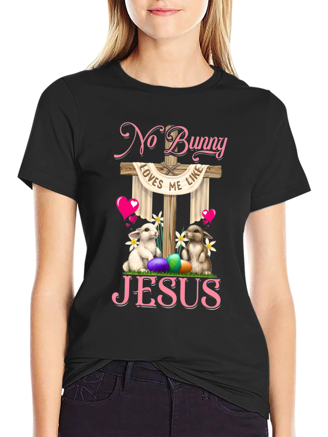 Camiseta No Bunny Loves Me Like Jesus