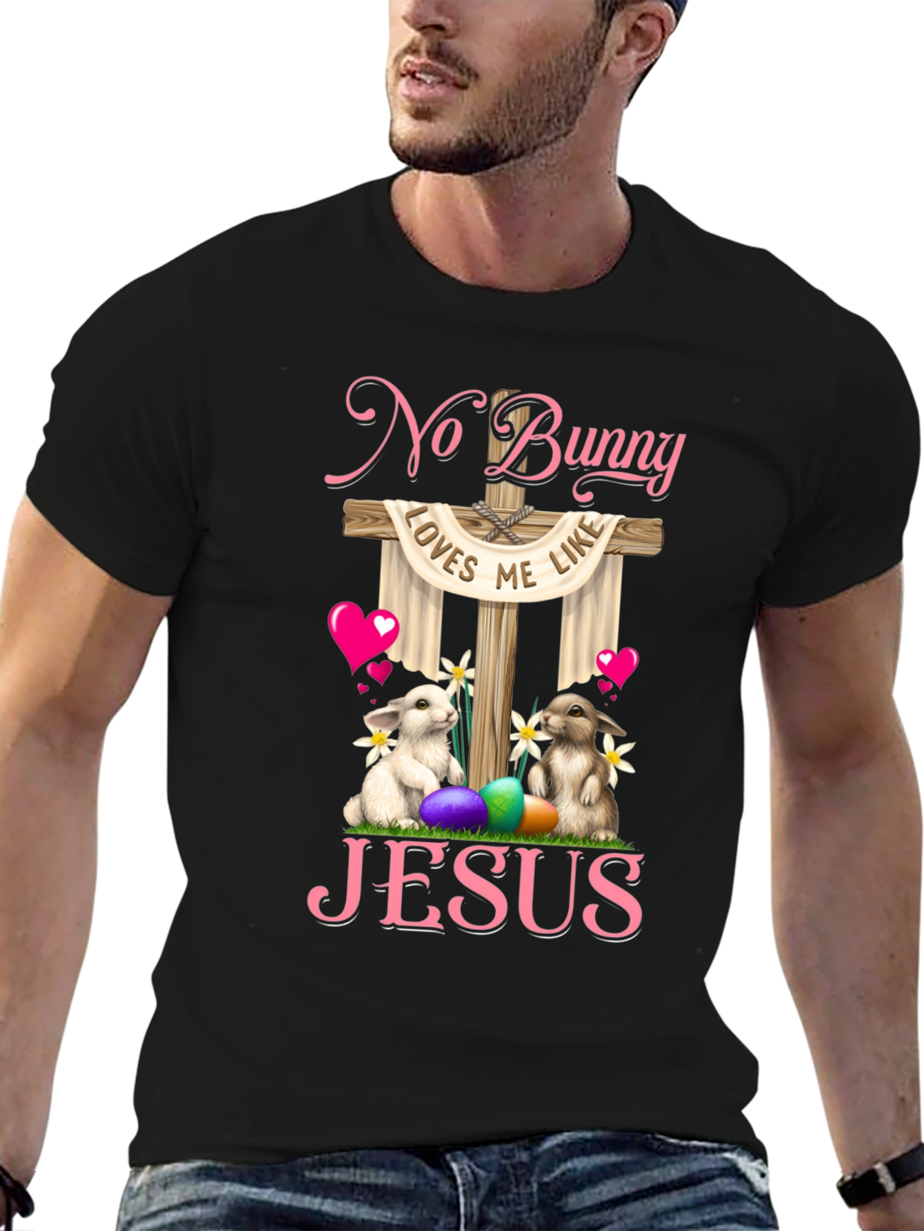 Camiseta No Bunny Loves Me Like Jesus