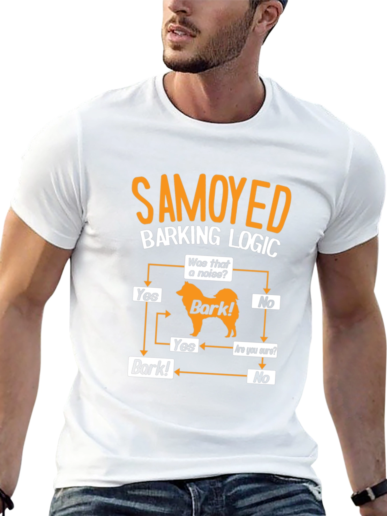 Camiseta Lógica de Ladridos Samoyedo