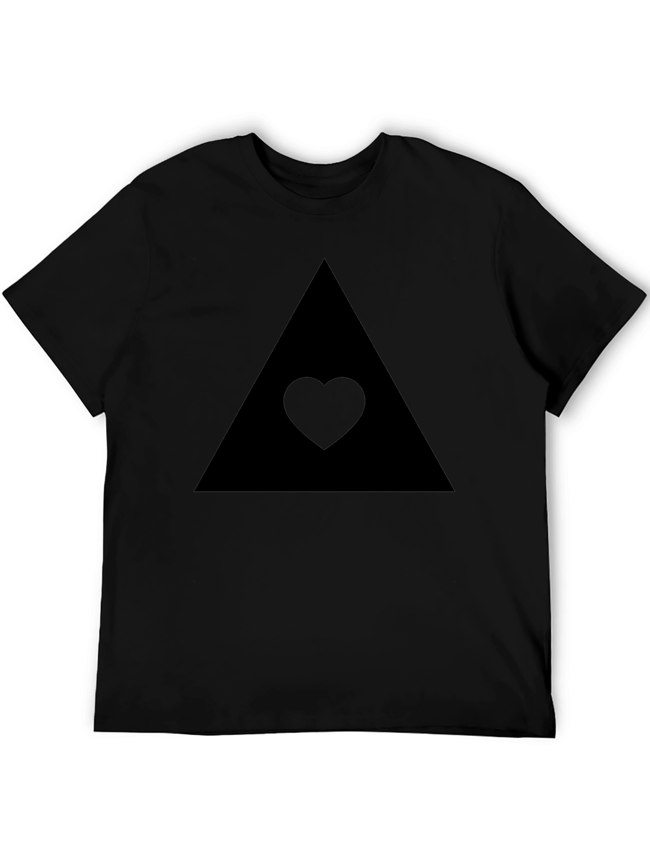 Camiseta Negra Triángulo Corazón