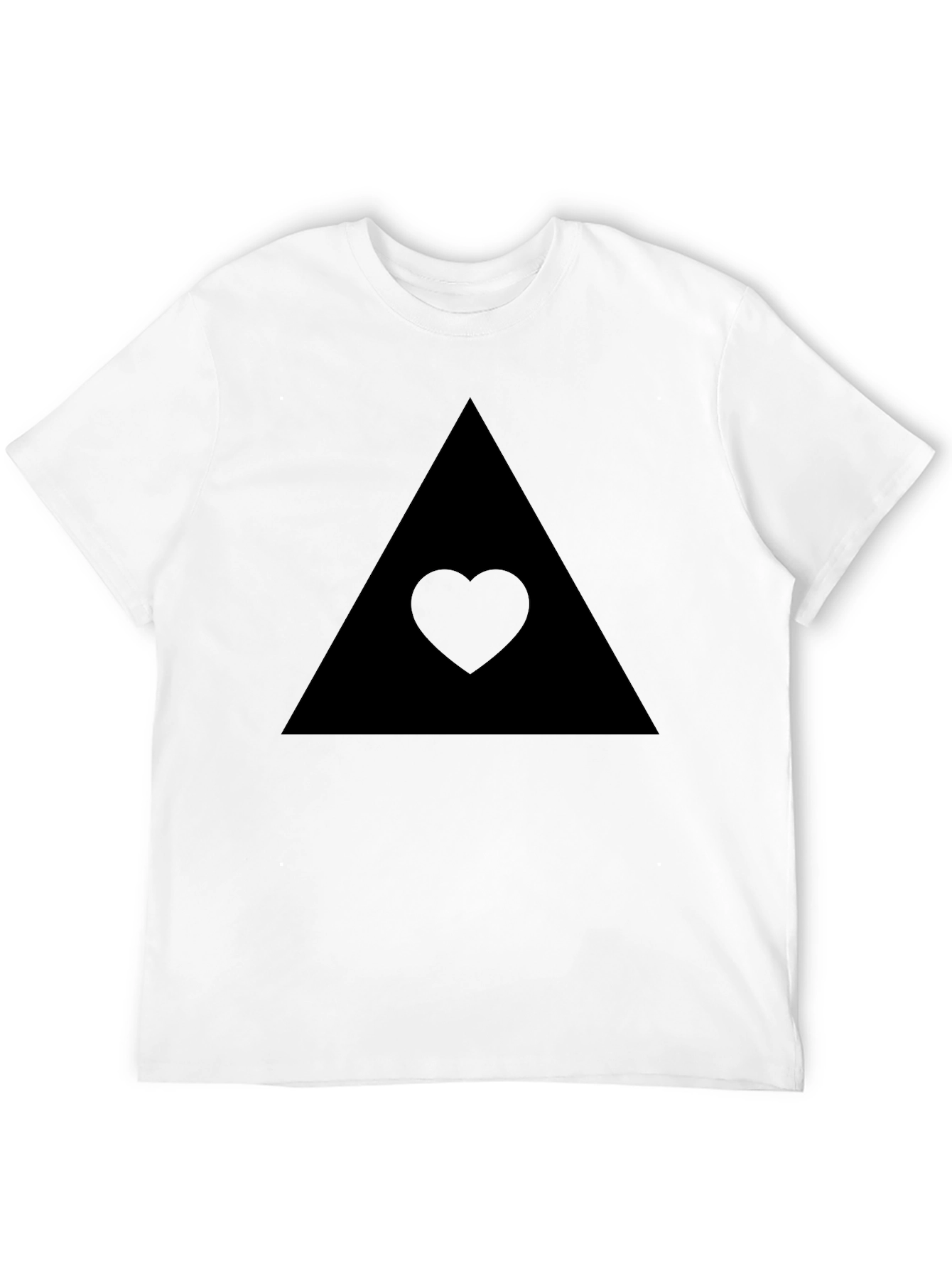 Camiseta Negra Triángulo Corazón