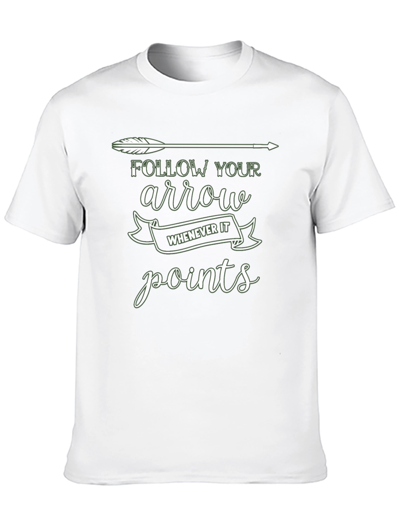 Camiseta Negra con Diseño de Flecha Inspirador